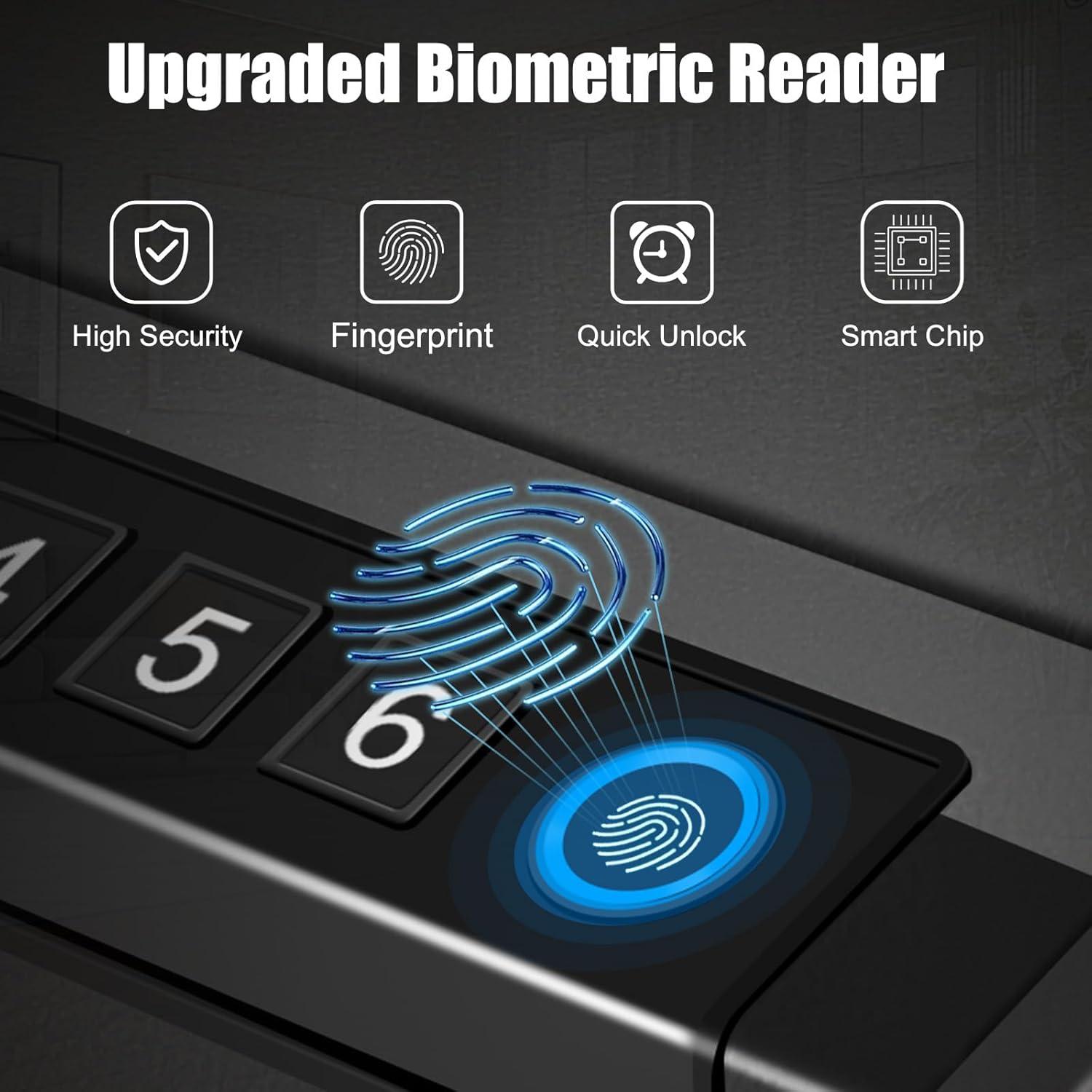 Caja Fuerte Biométrica BBRKIN para 2 Pistolas - Acceso Rápido