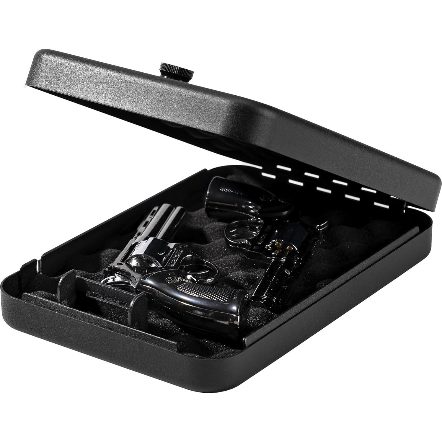 Caja Fuerte Portátil Sgorlds para Pistola 23.9x16.8cm Negra