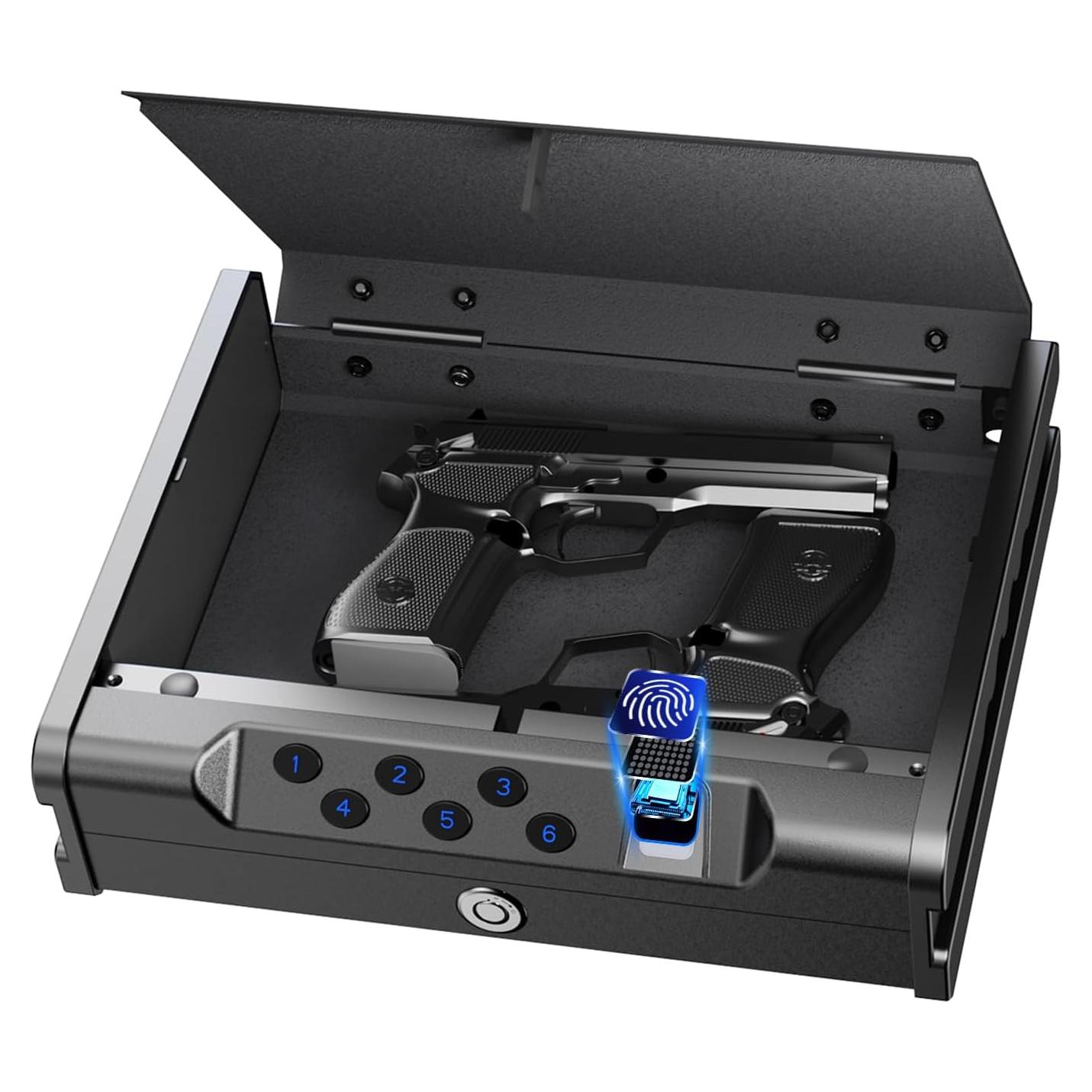 Caja Fuerte Biométrica Teentan para 2 Pistolas - Acceso Rápido