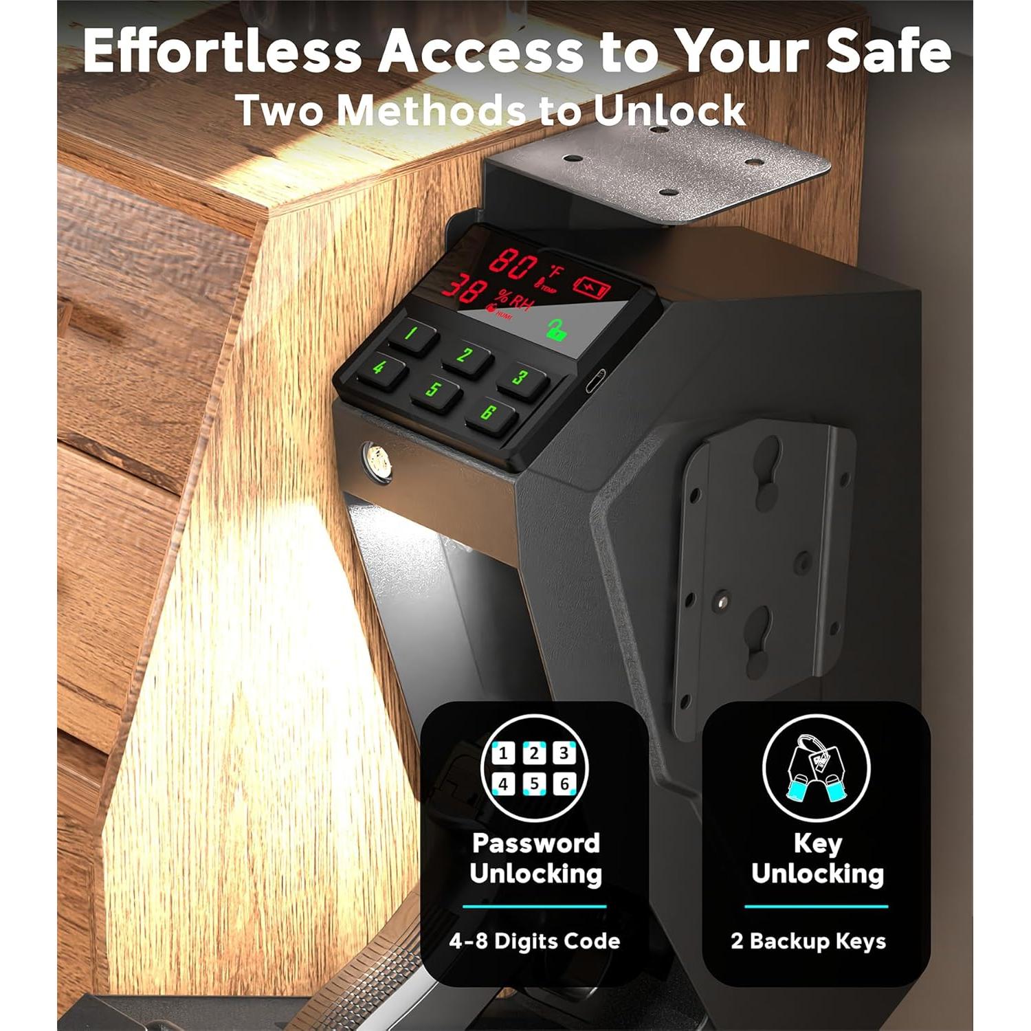 Caja Fuerte para Pistolas QINGENO QG8002E con Teclado y Llave