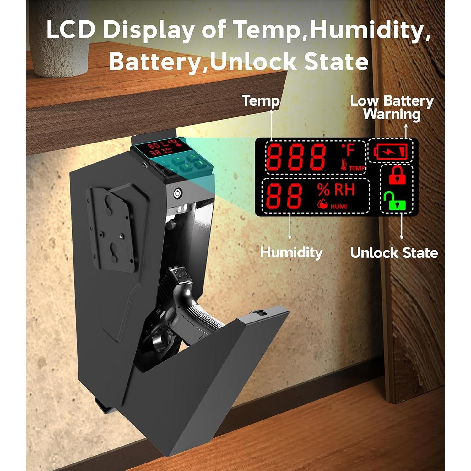 Caja Fuerte para Pistolas QINGENO QG8002E con Teclado y Llave