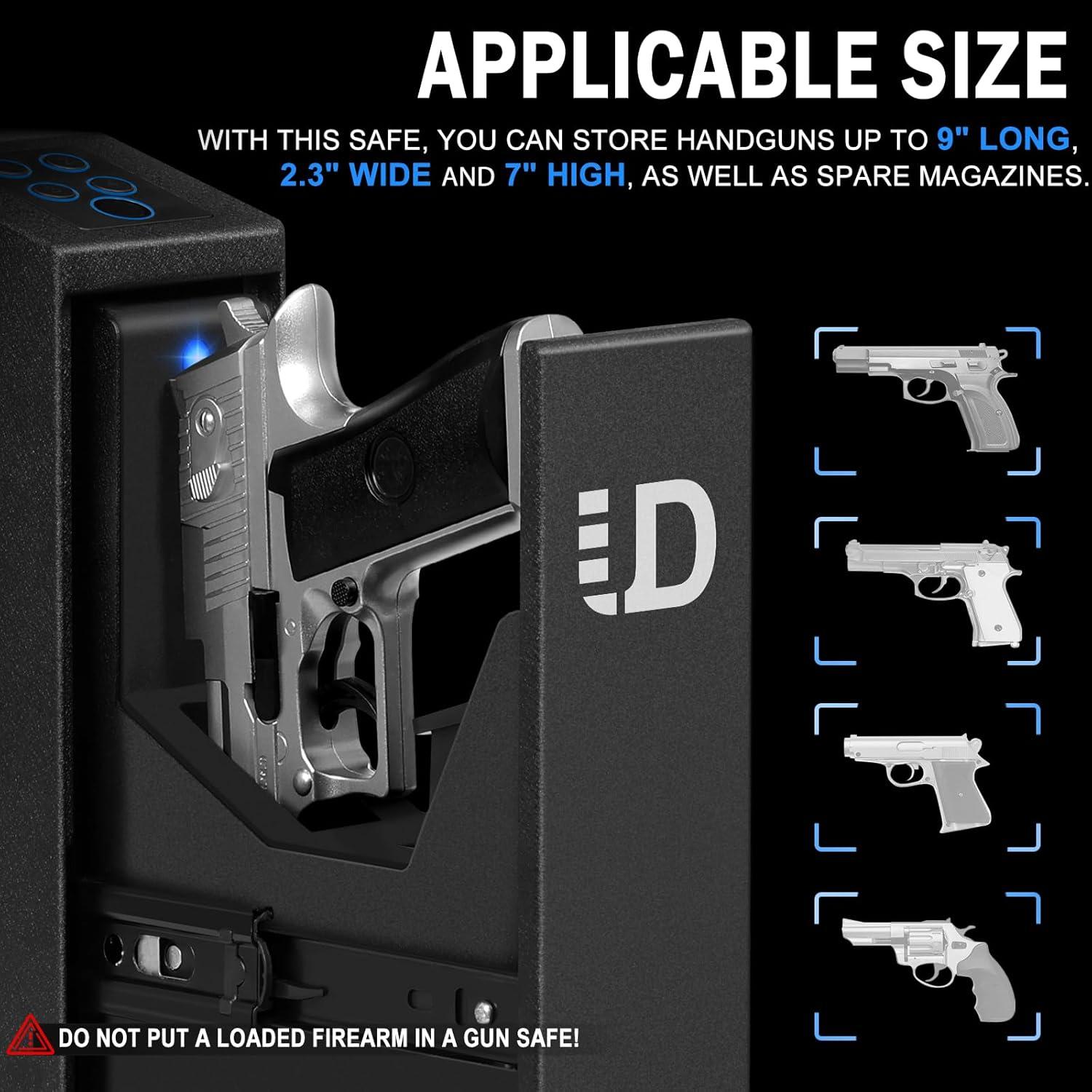 Caja Fuerte Biométrica Urban Deco para Pistolas con Acceso Rápido
