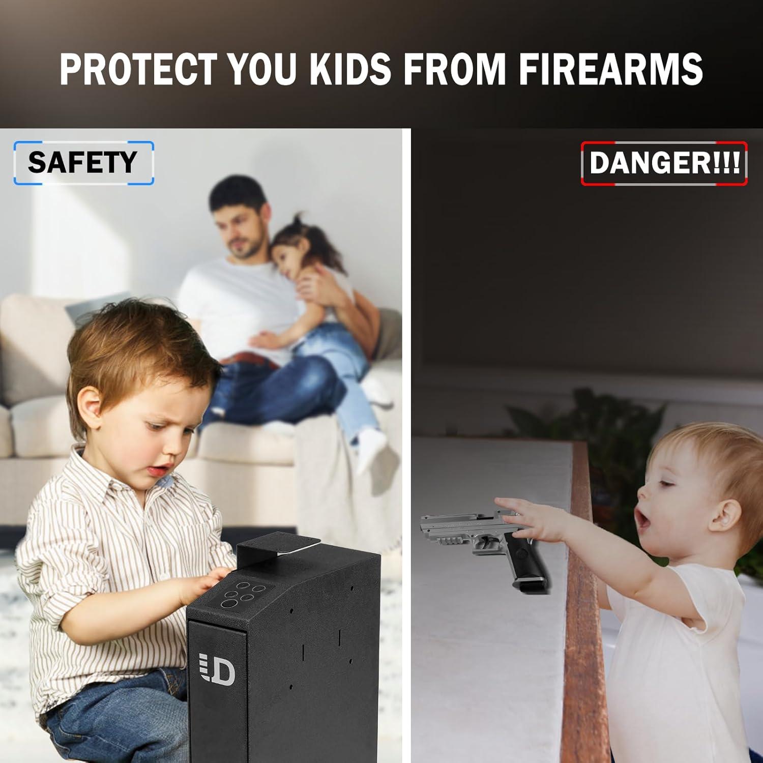 Caja Fuerte Biométrica Urban Deco para Pistolas con Acceso Rápido