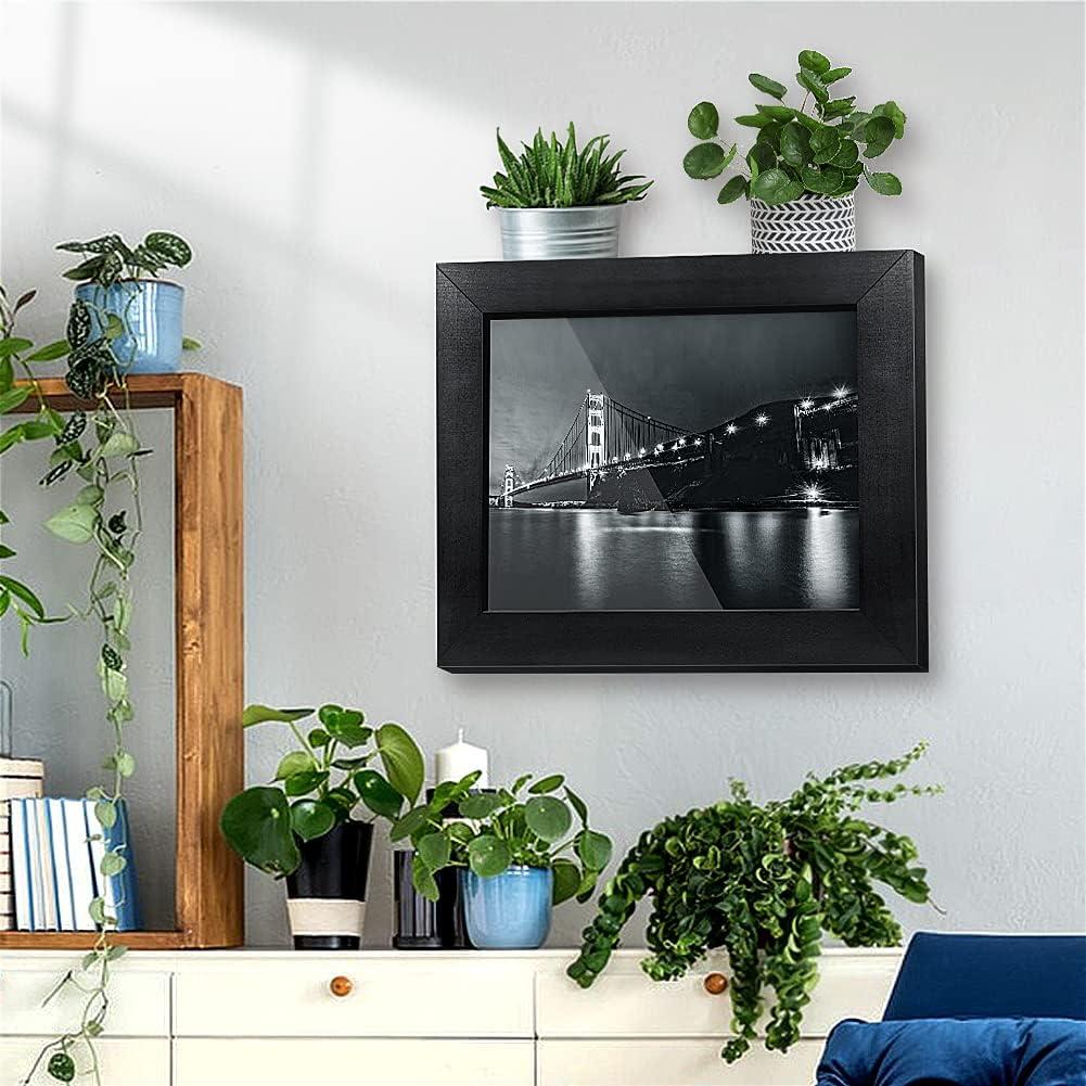 Caja de Seguridad Oculta para Pistolas Homvle - Marco de Madera Negro