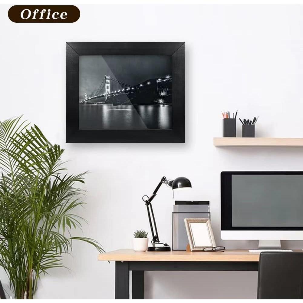 Caja de Seguridad Oculta para Pistolas Homvle - Marco de Madera Negro