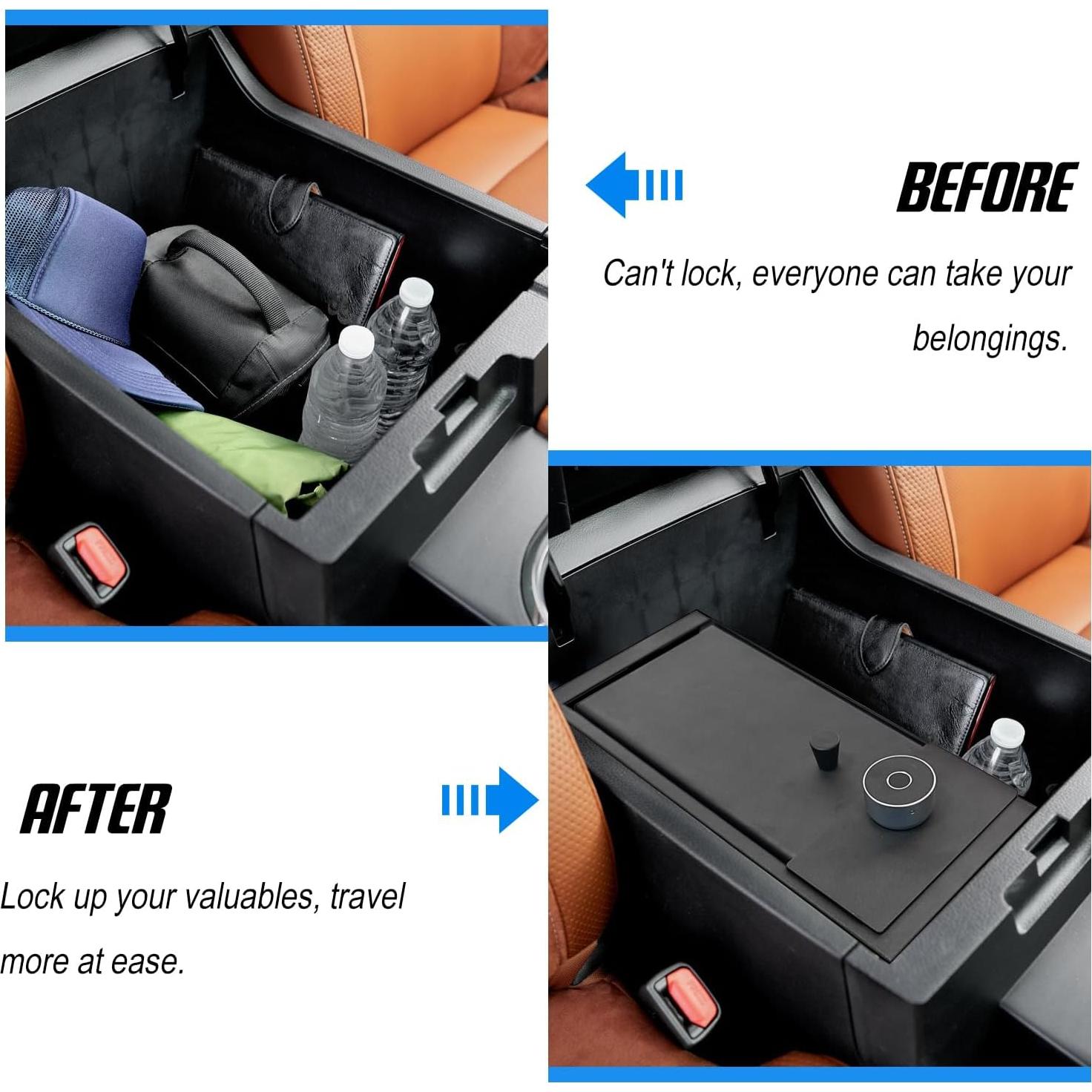 Caja Fuerte de Consola Central 3mirrors Biométrica Toyota Tundra 2014-2021