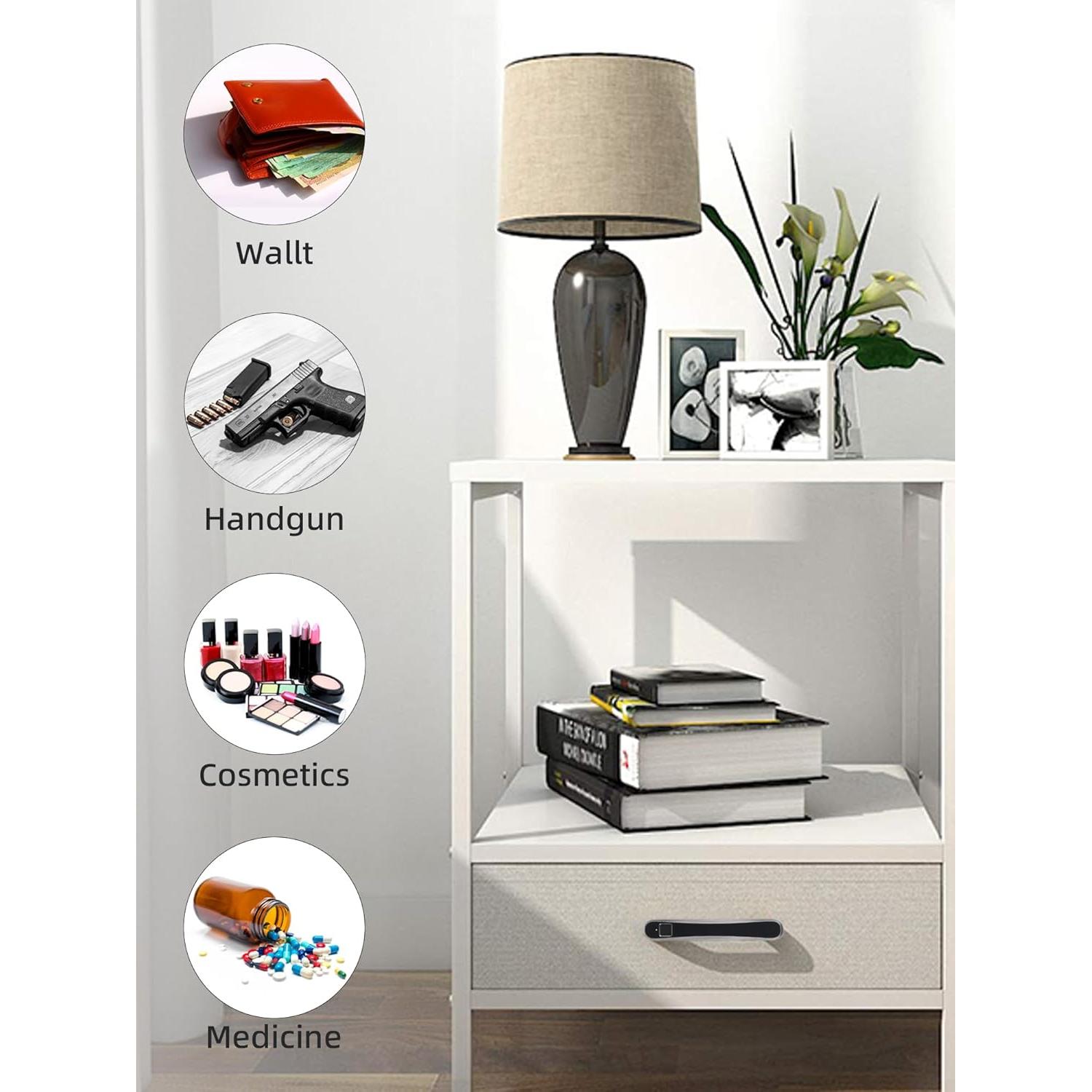 Cerradura Biométrica ZRD para Cajón Negro Mate con Huella Dactilar