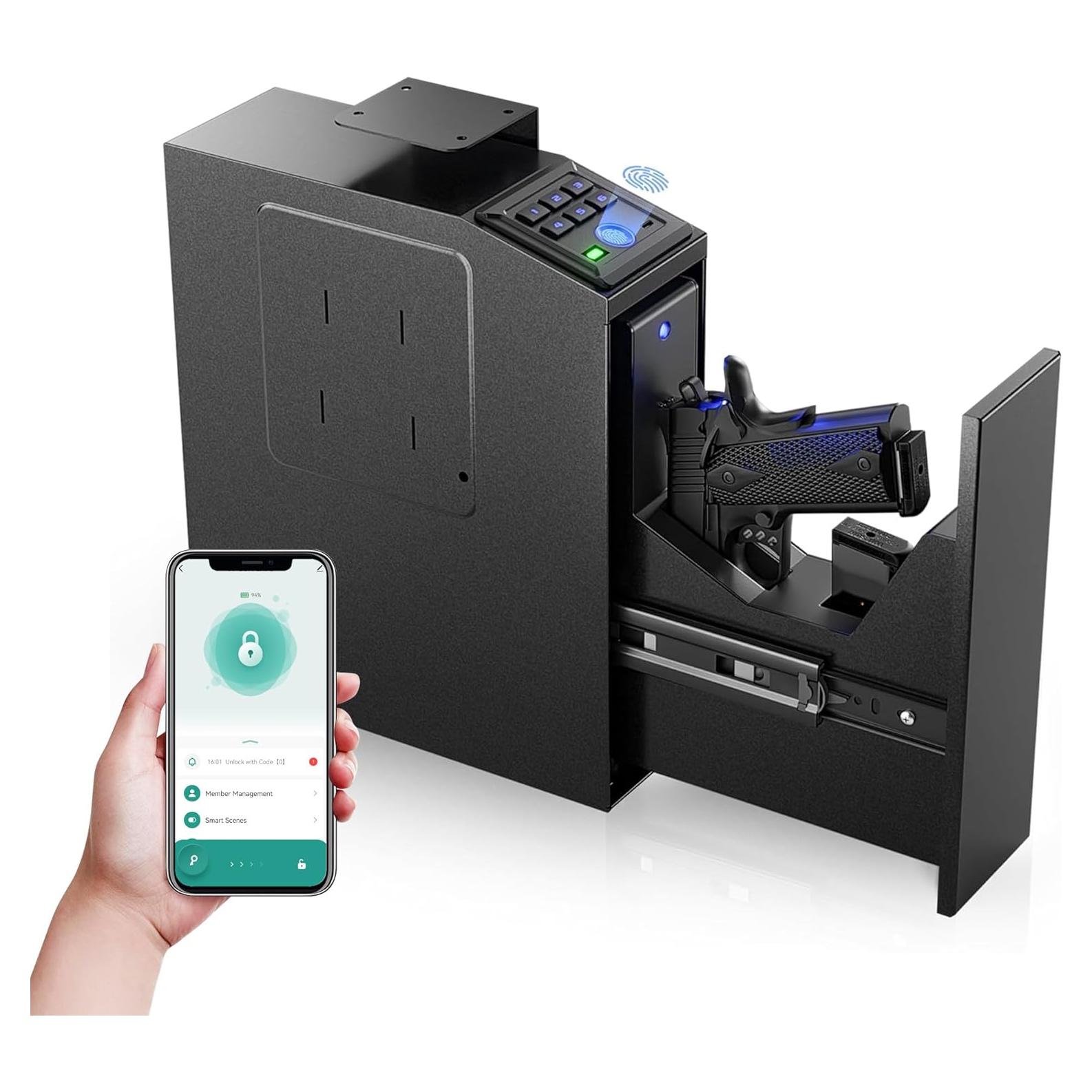 Caja Fuerte Biométrica DwlSpce para Pistolas con Acceso Rápido