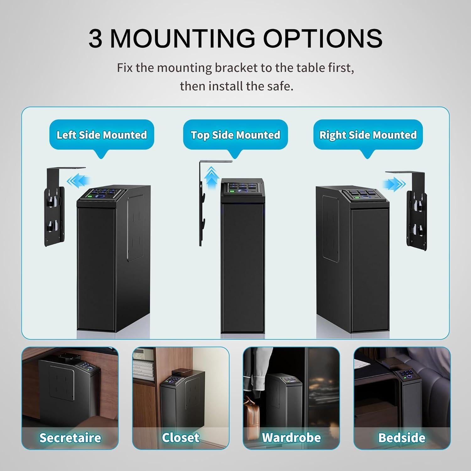 Caja Fuerte Biométrica DwlSpce para Pistolas con Acceso Rápido