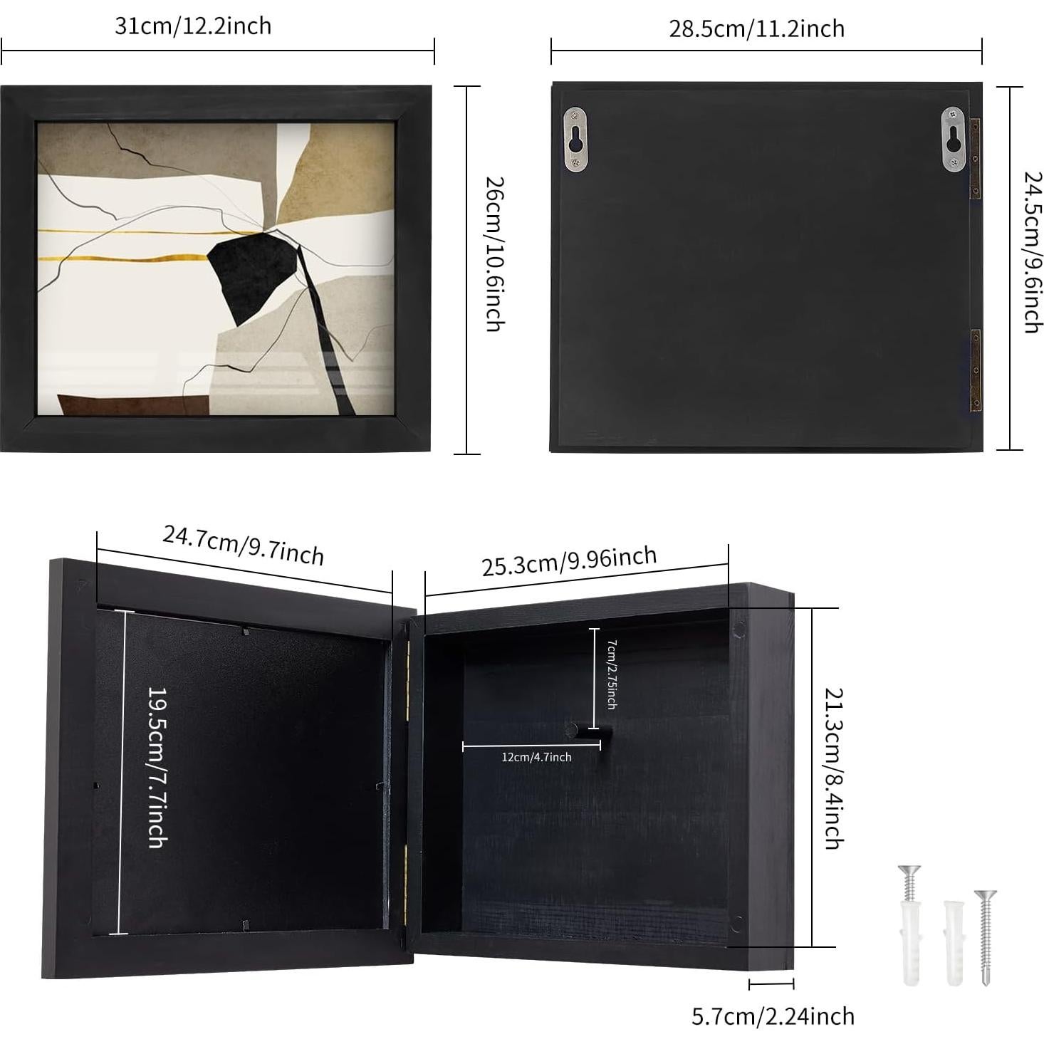 Caja Fuerte Oculta para Pistolas Dononr, Marco de Imagen Negro