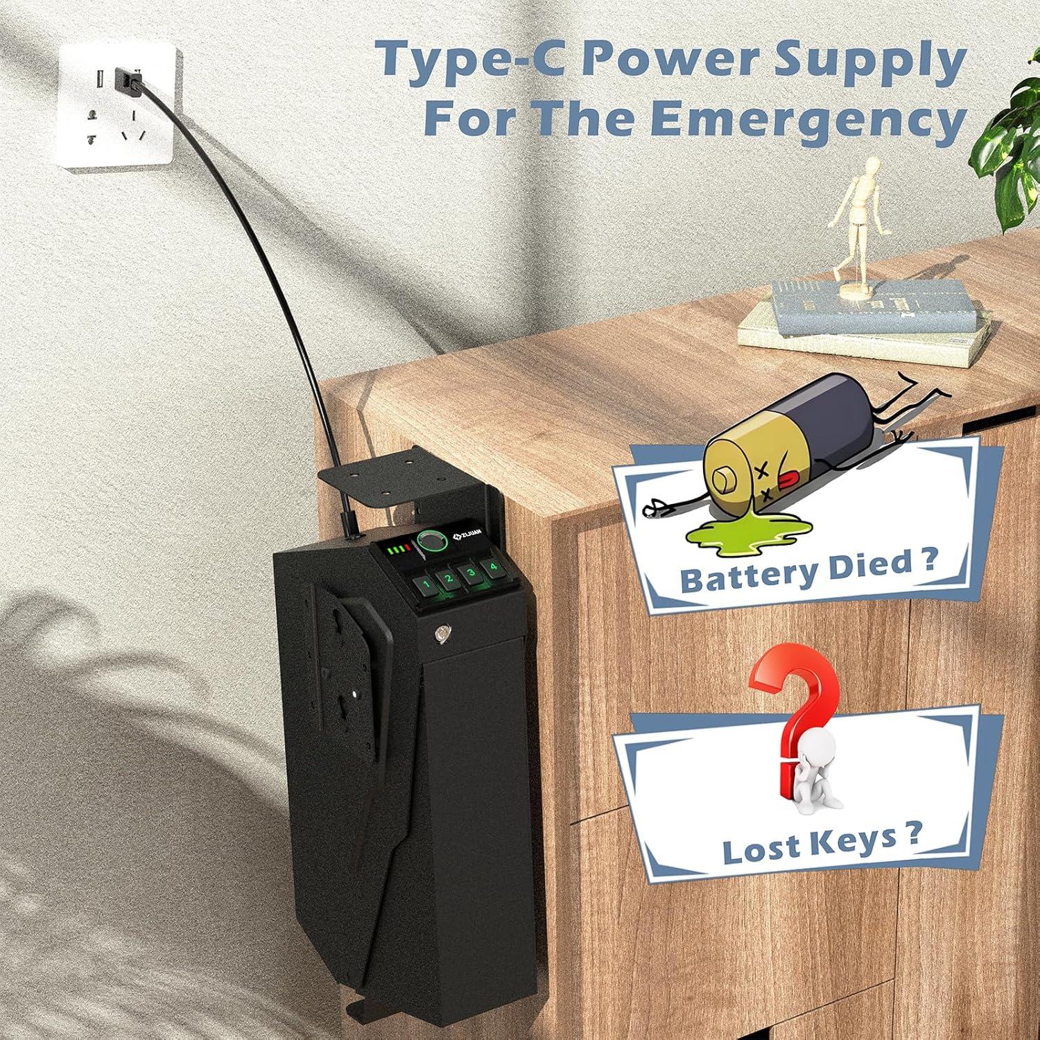 Caja Fuerte Biométrica Z ZLJUAN Montada 39.4x19cm