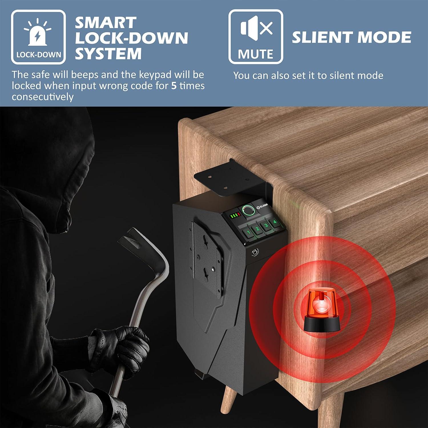 Caja Fuerte Biométrica Z ZLJUAN Montada 39.4x19cm
