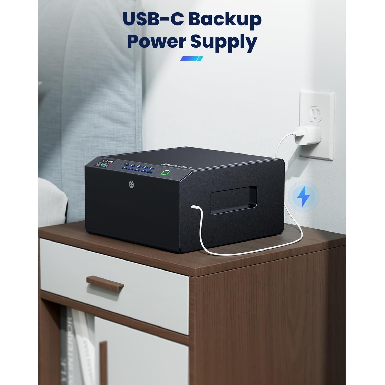 Caja Fuerte Biométrica MOLICAR para 4 Pistolas con LCD