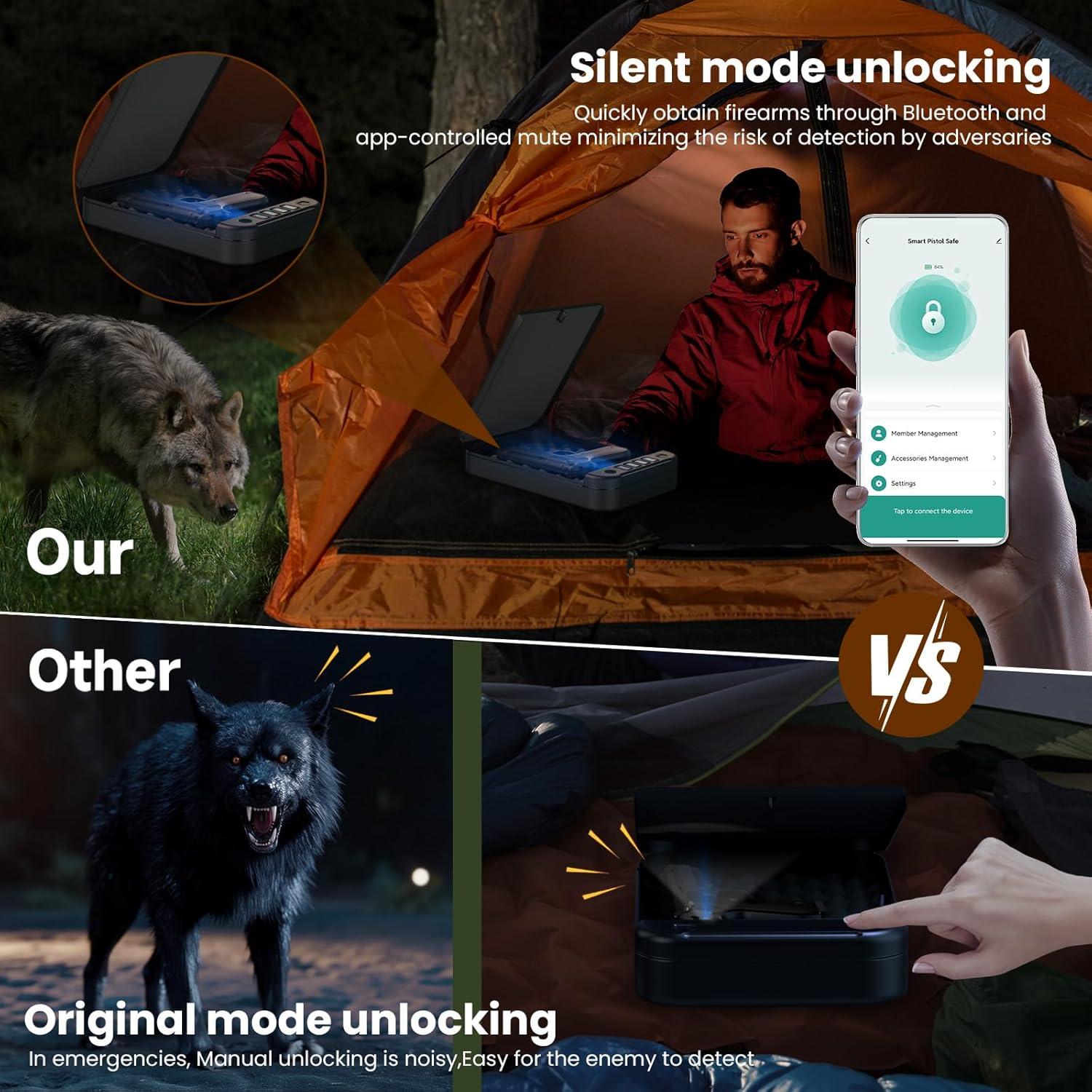 Caja Fuerte Biométrica Portátil XGUNXBOX para Armas 28.2x18cm