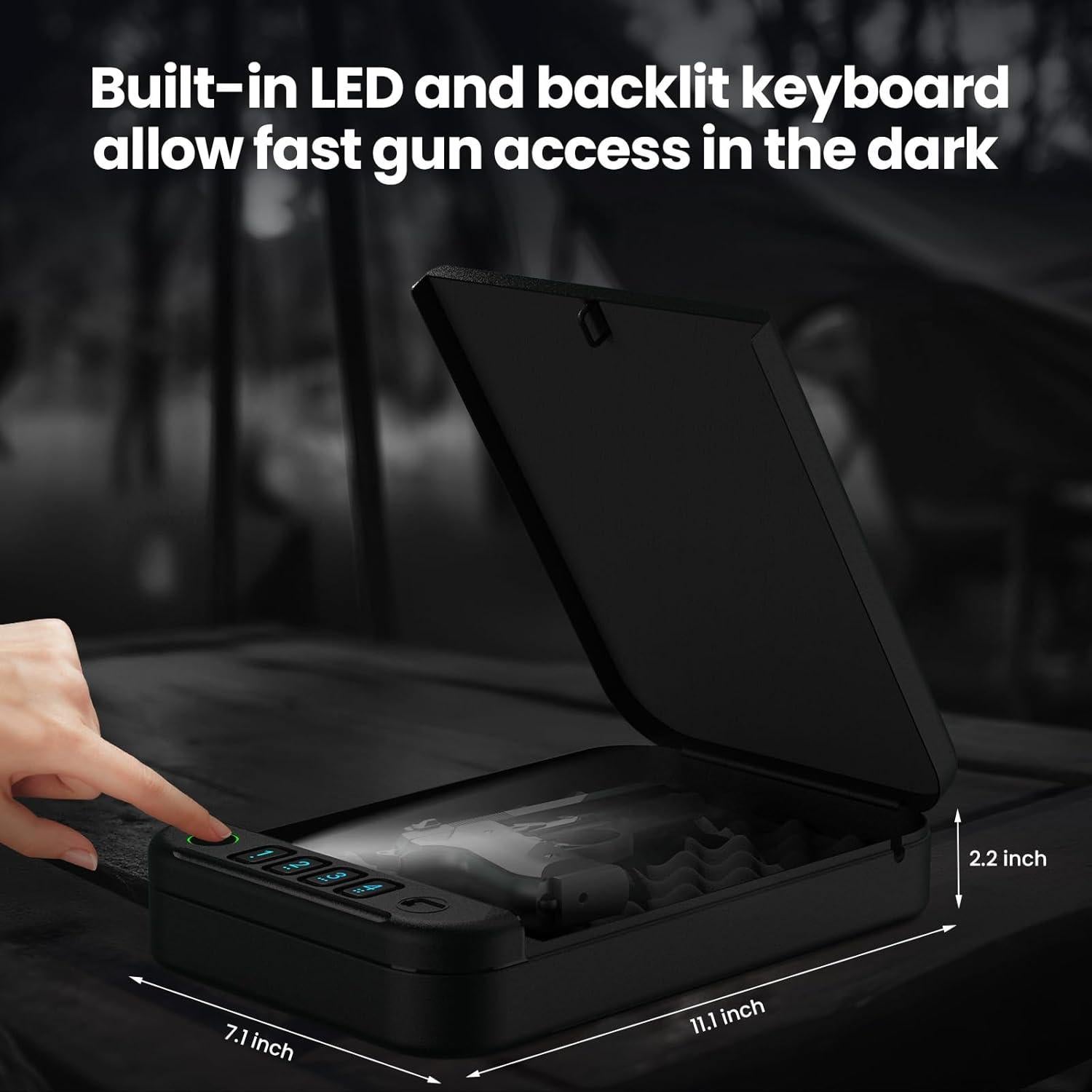 Caja Fuerte Biométrica Portátil XGUNXBOX para Armas 28.2x18cm