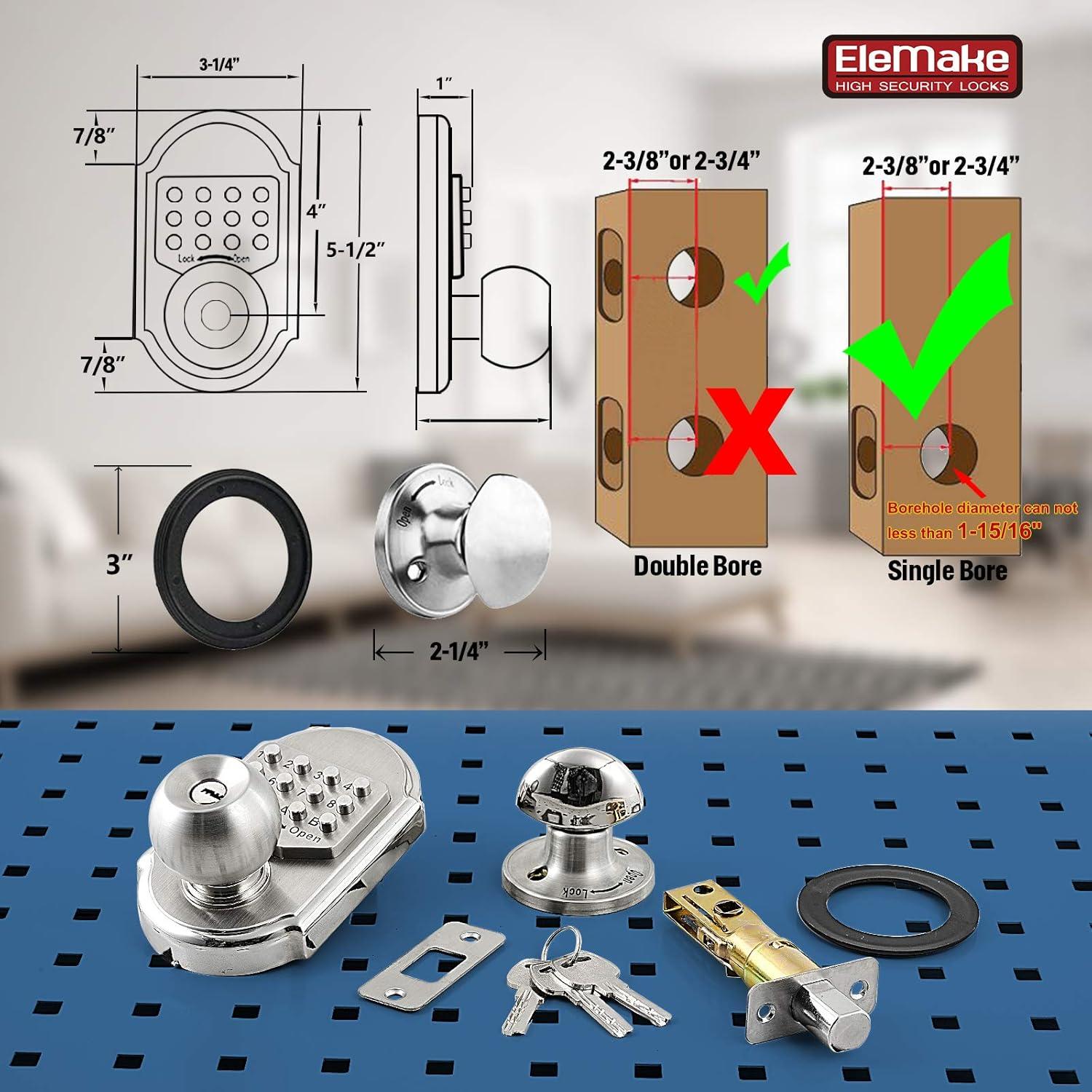 Cerradura de Puerta Mecánica Sin Llave Megaflint MKD-001 Acero Inoxidable