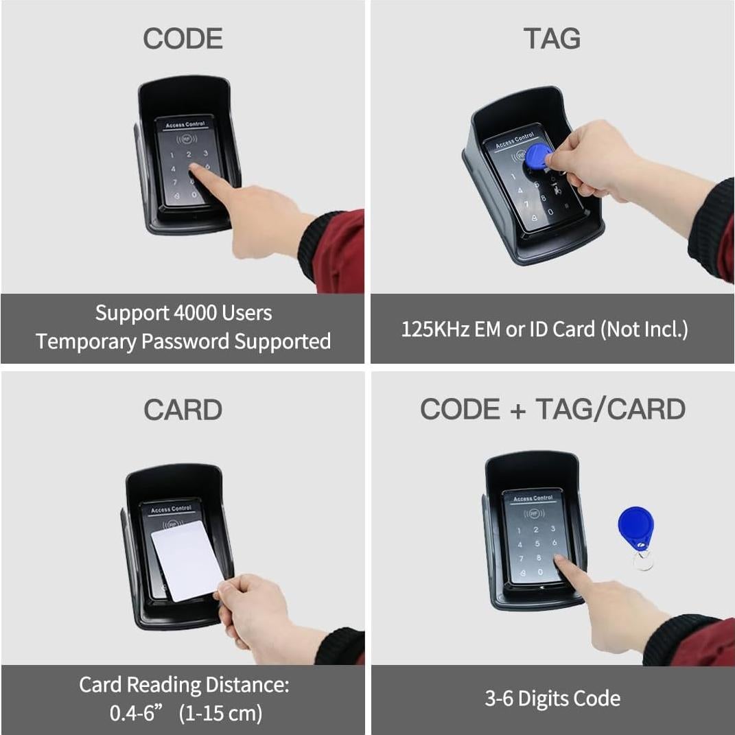 Teclado Táctil por Cable TOPENS TC175P - Control de Acceso RFID