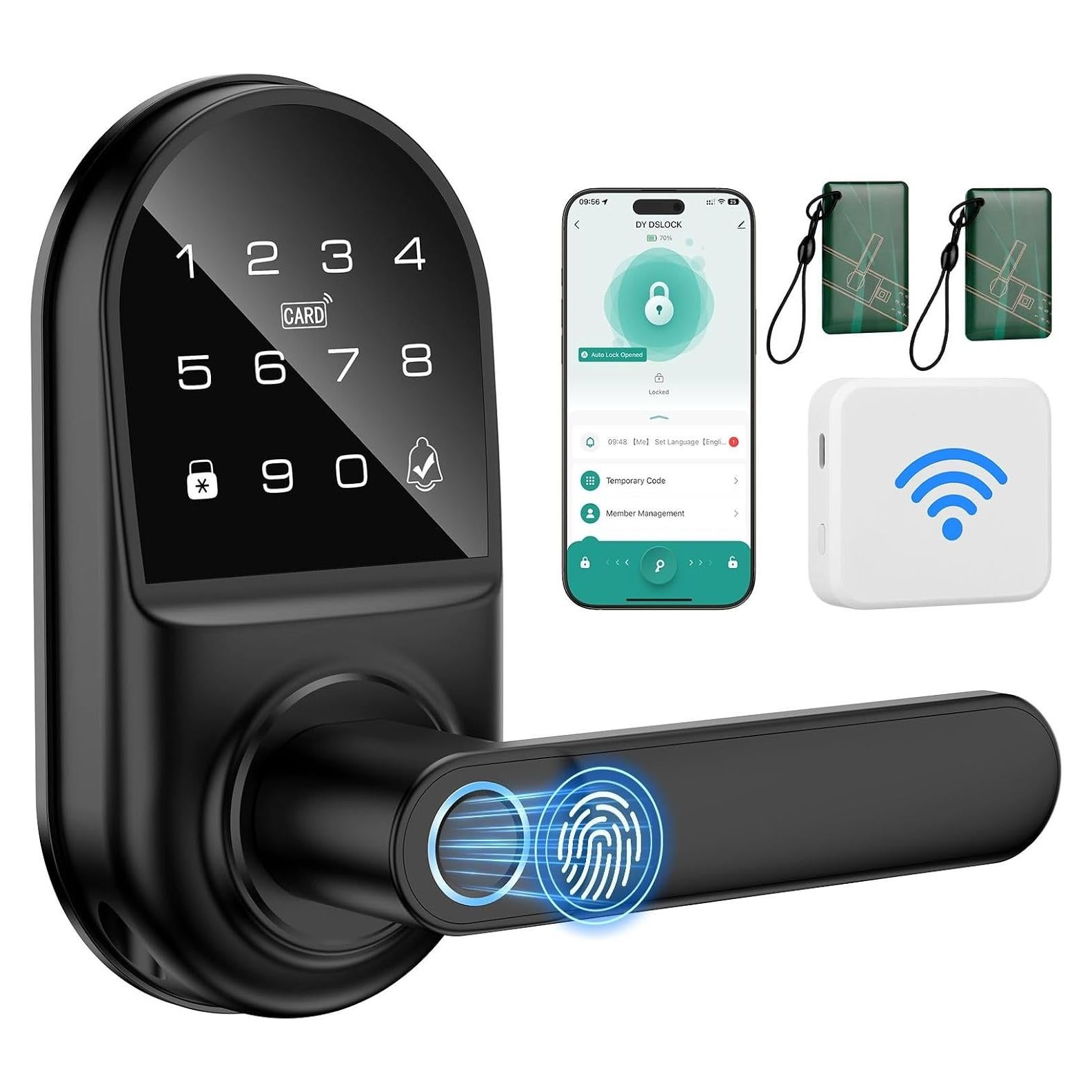 Cerradura Digital Biométrica Bog Fang B006 con Control Remoto