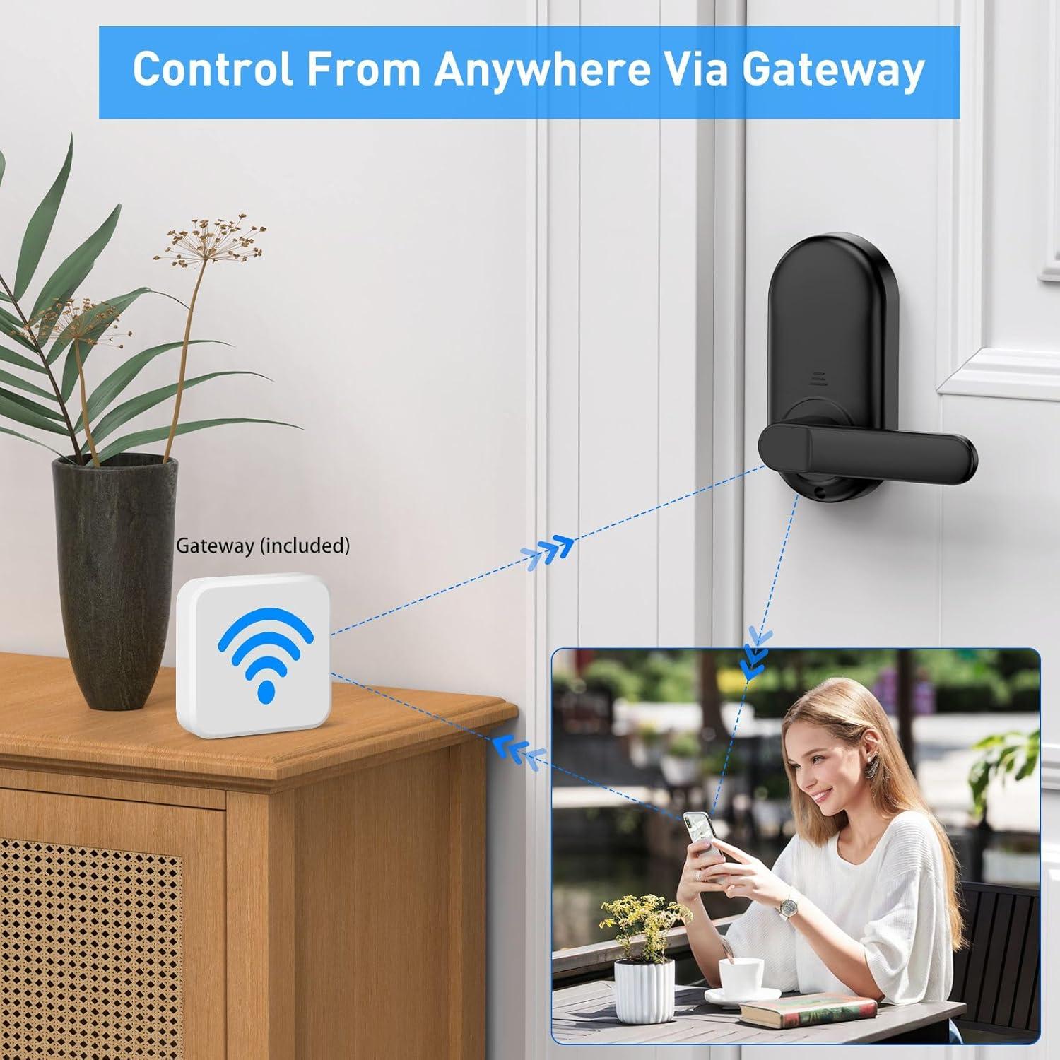 Cerradura Digital Biométrica Bog Fang B006 con Control Remoto