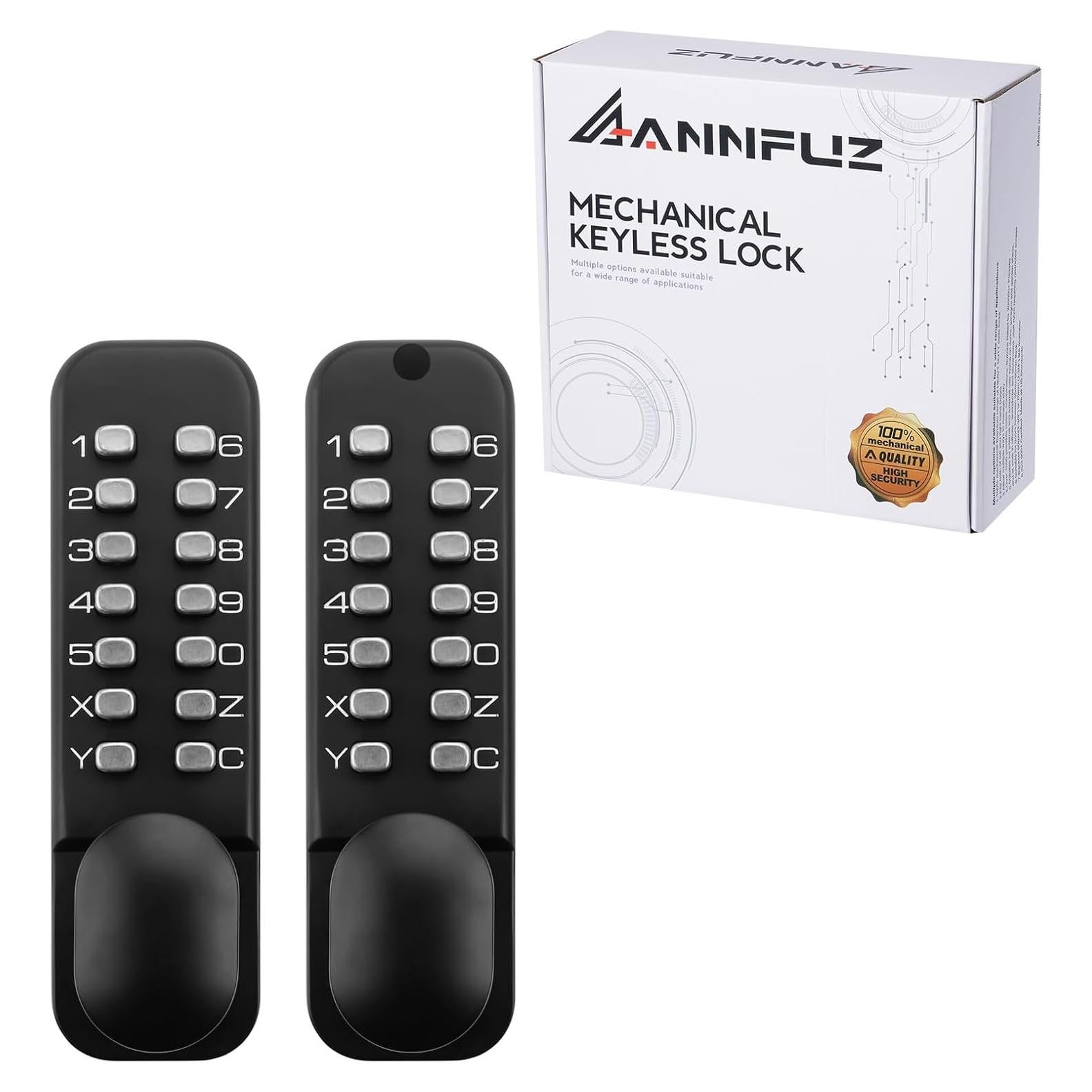 Cerradura de Entrada Sin Llave Mecánica ANNFUZ con Teclado Doble Lado