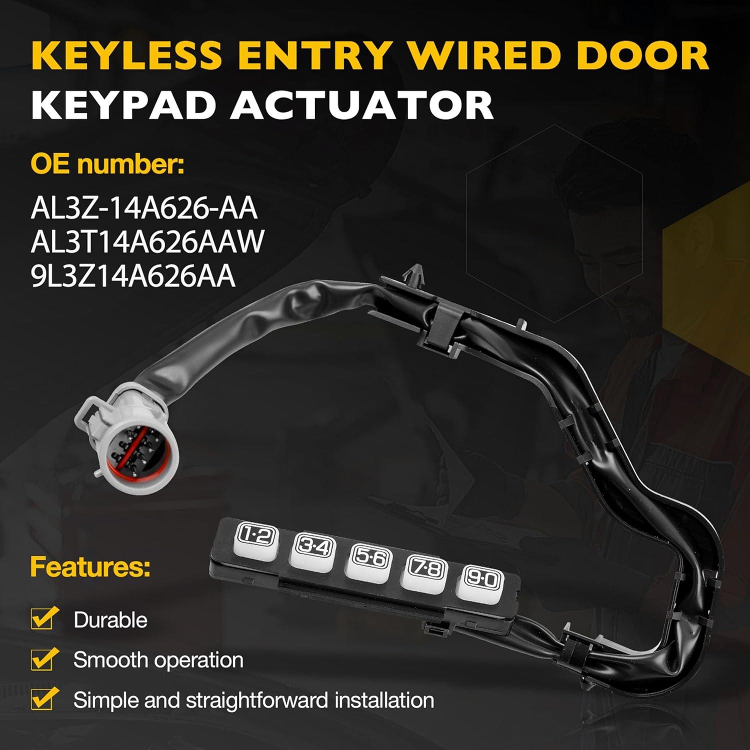 Actuador de Teclado Sin Llave Gledewen AL3Z-14A626-AA para Ford F-150 2009-2014