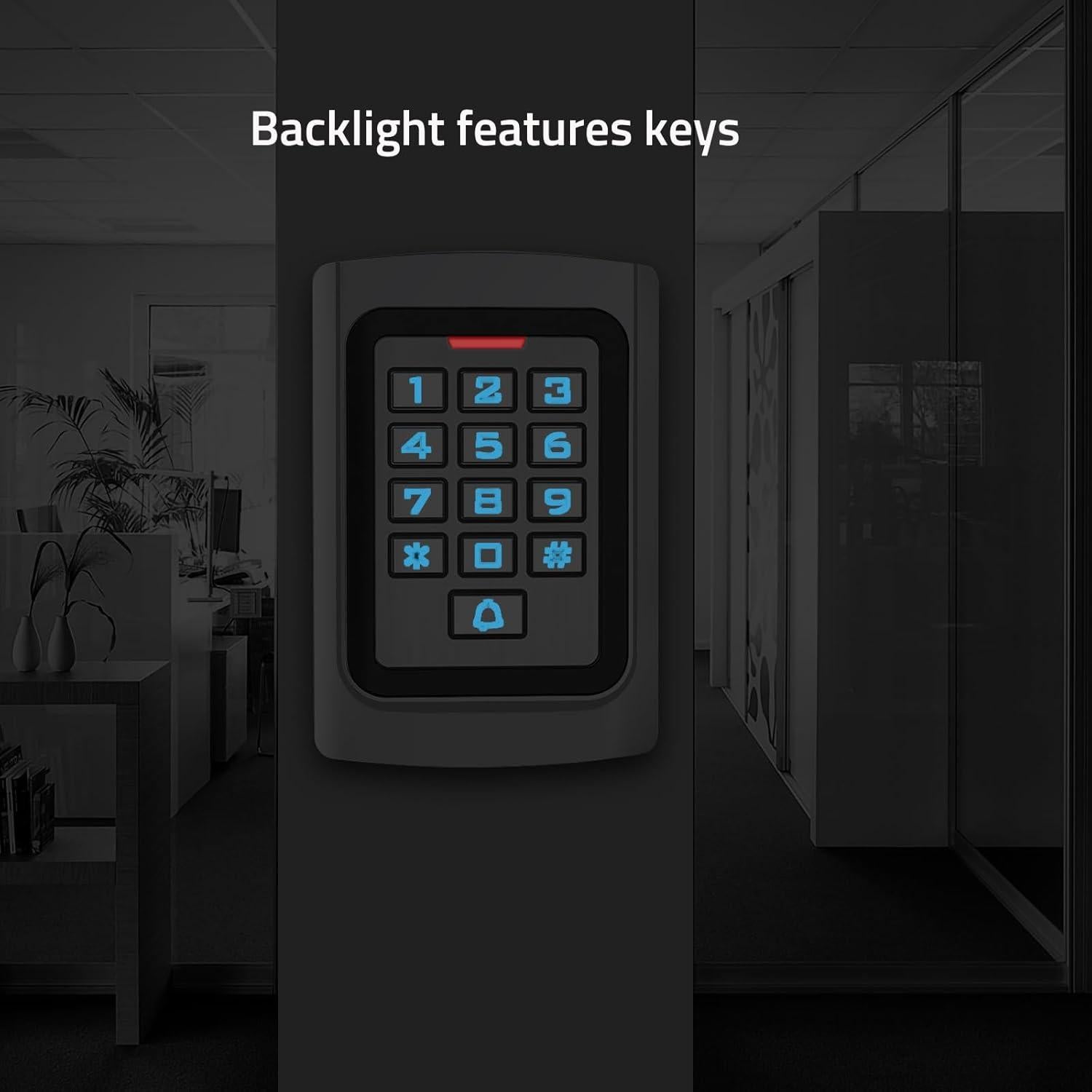 Teclado de Control de Acceso AMOCAM K10ID IP68 2000 Usuarios