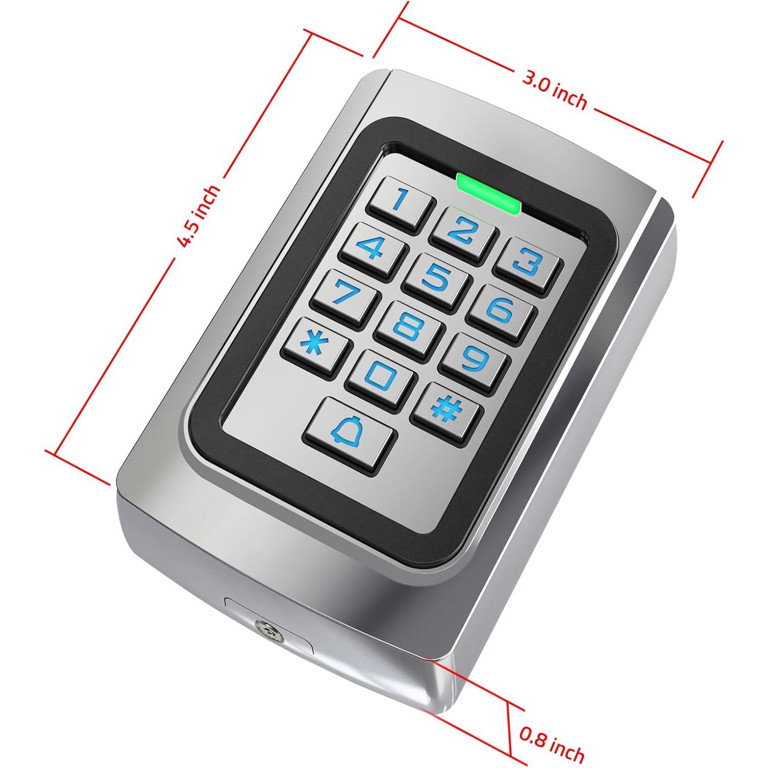 Teclado de Control de Acceso AMOCAM K10ID IP68 2000 Usuarios