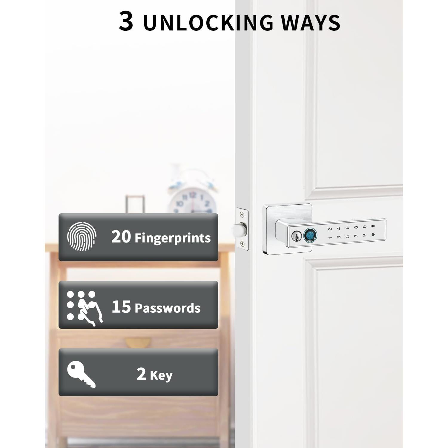 Cerradura Inteligente Hiencetec con Huella Dactilar y Teclado