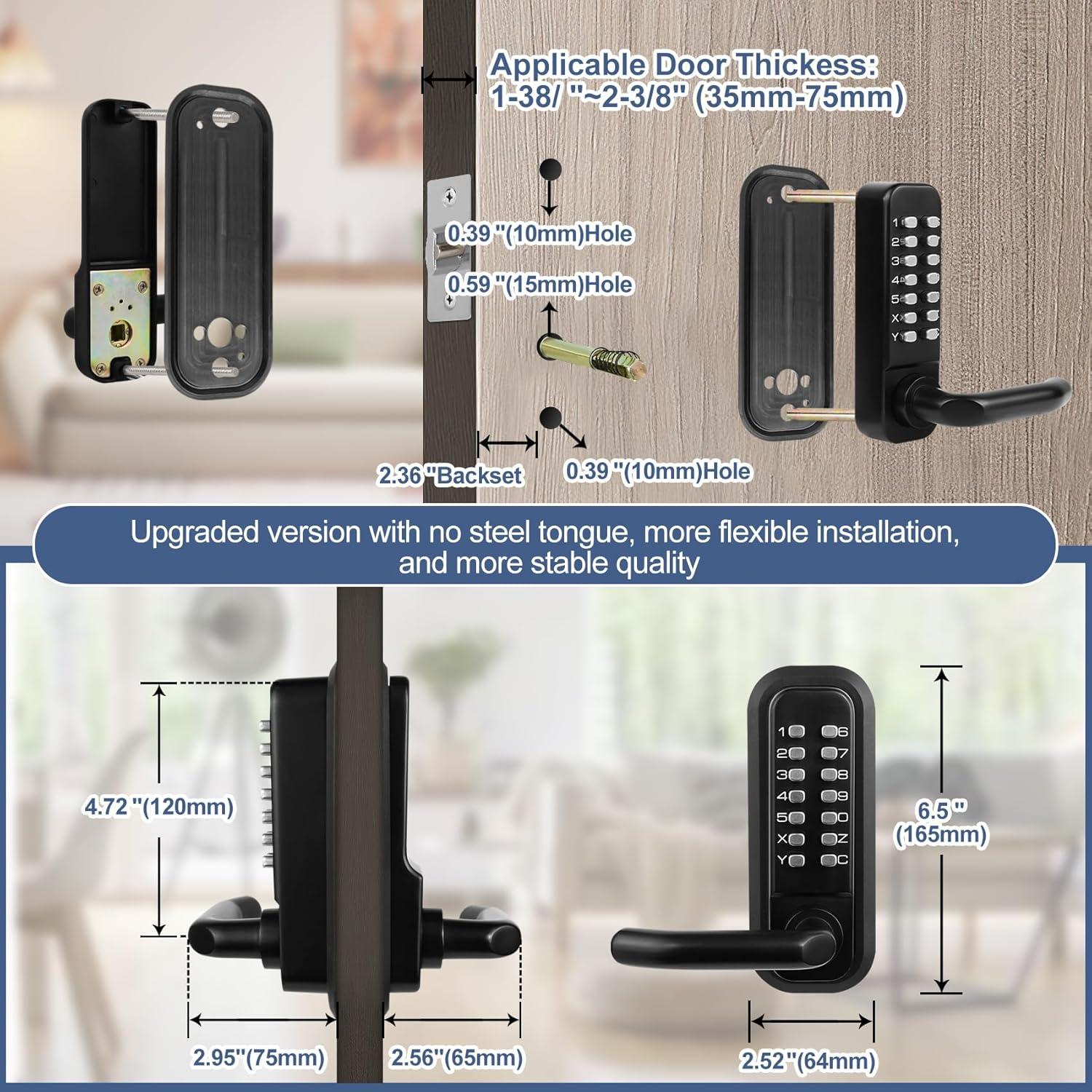 Cerradura mecánica sin llave Souyou con teclado - Acero inoxidable