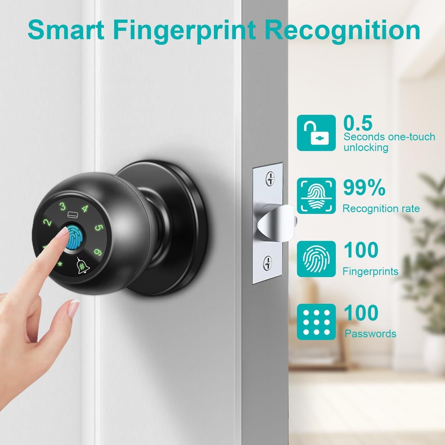 Cerradura Inteligente Kuelor DK-Q7-B Biométrica 5-en-1