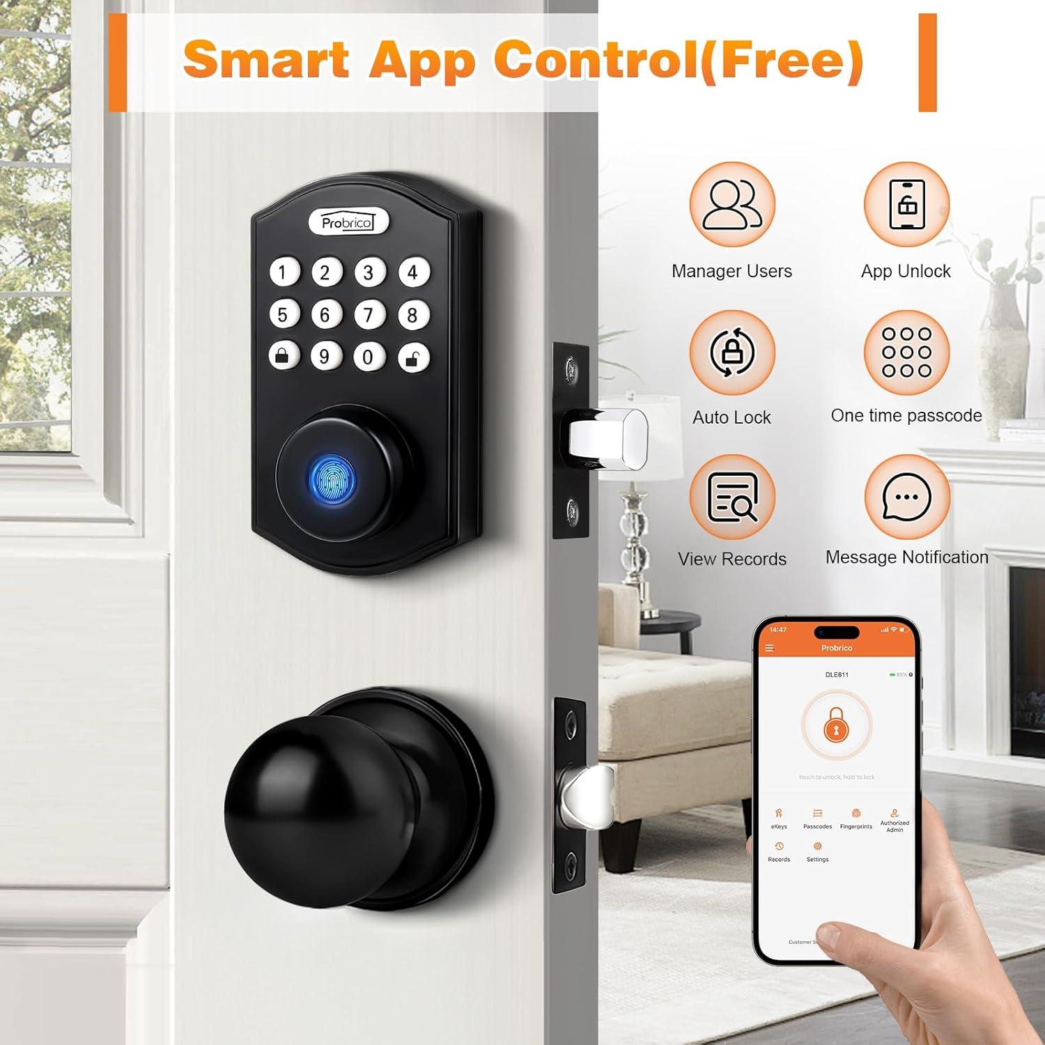 Cerradura Inteligente Probrico Biométrica con Huella Dactilar