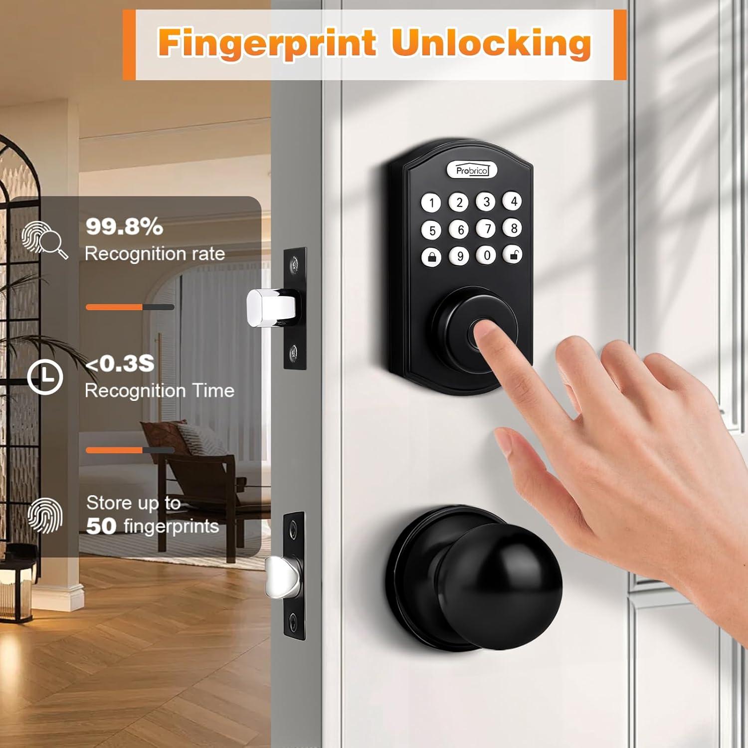 Cerradura Inteligente Probrico Biométrica con Huella Dactilar