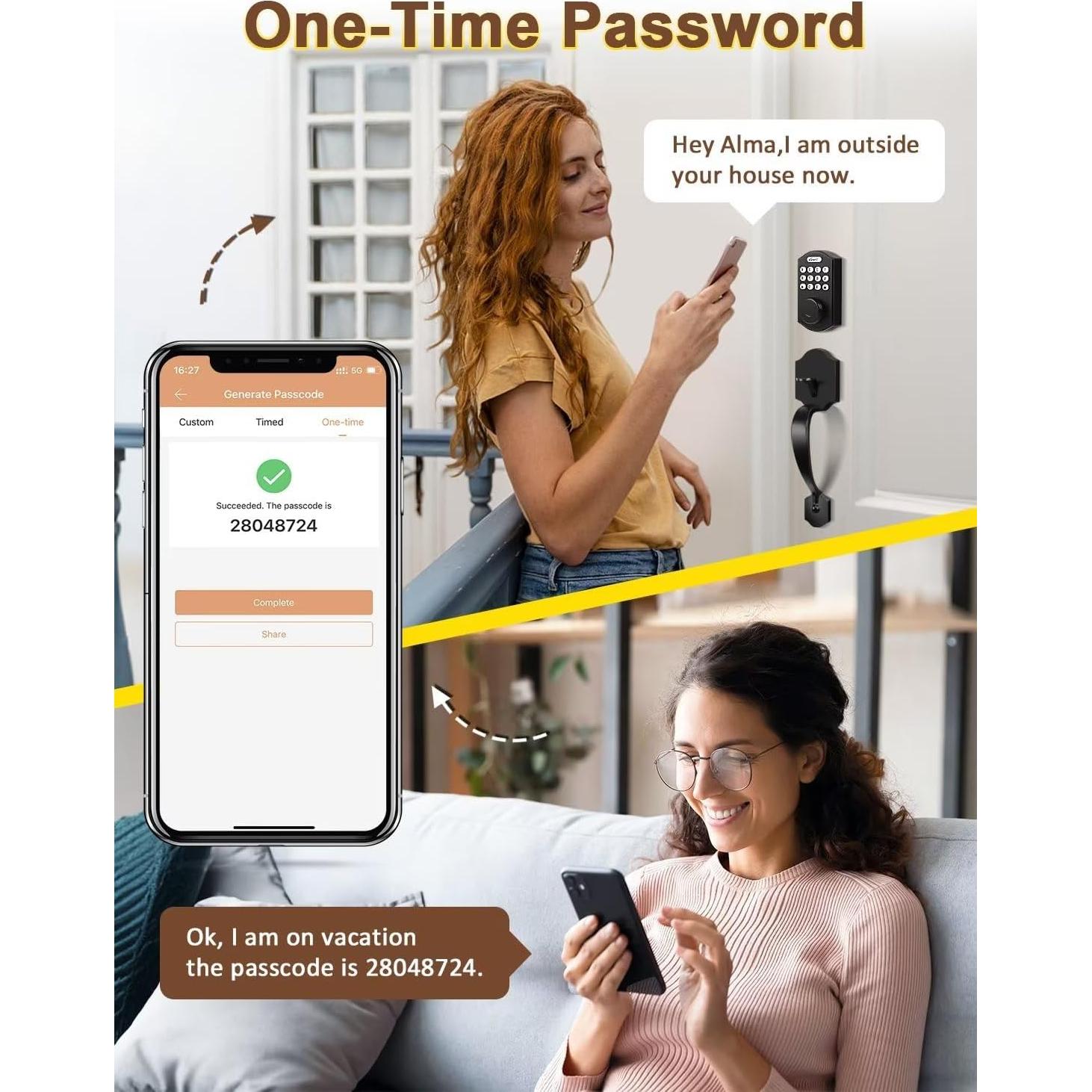 Cerradura de Puerta Biométrica Tinewa DLE601 con Manijas