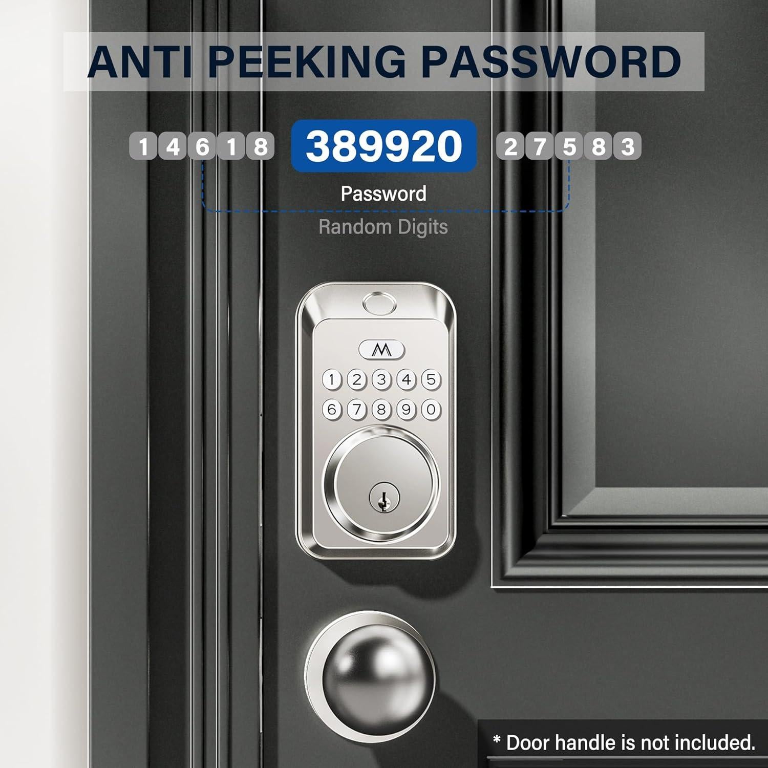 Cerradura Biométrica Zafano E615 con Huella Dactilar y Teclado