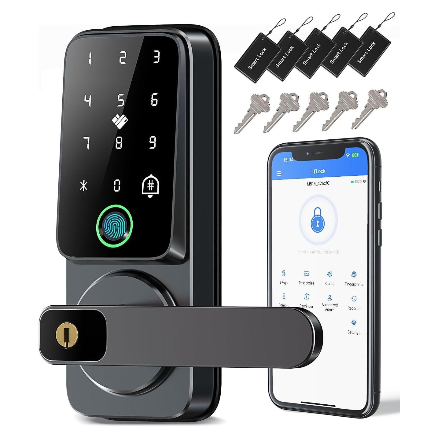 Cerradura Inteligente Timsunber 718 con Huella Dactilar y Teclado