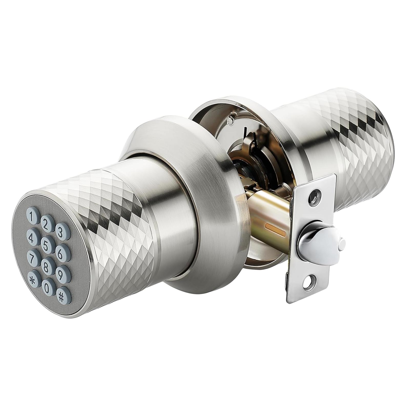 Perilla de Puerta Electrónica Buoan YL-98 Níquel con Teclado