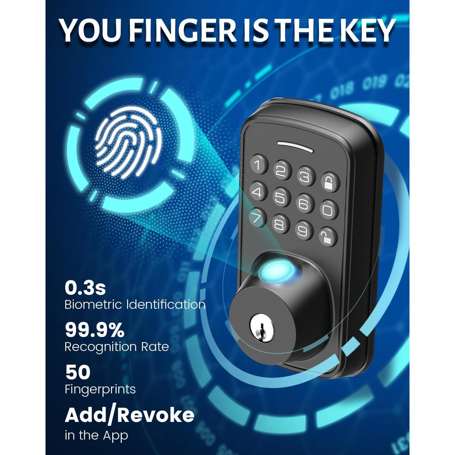Cerradura Inteligente ALIMAVOR R03 con Huella Digital 5 en 1