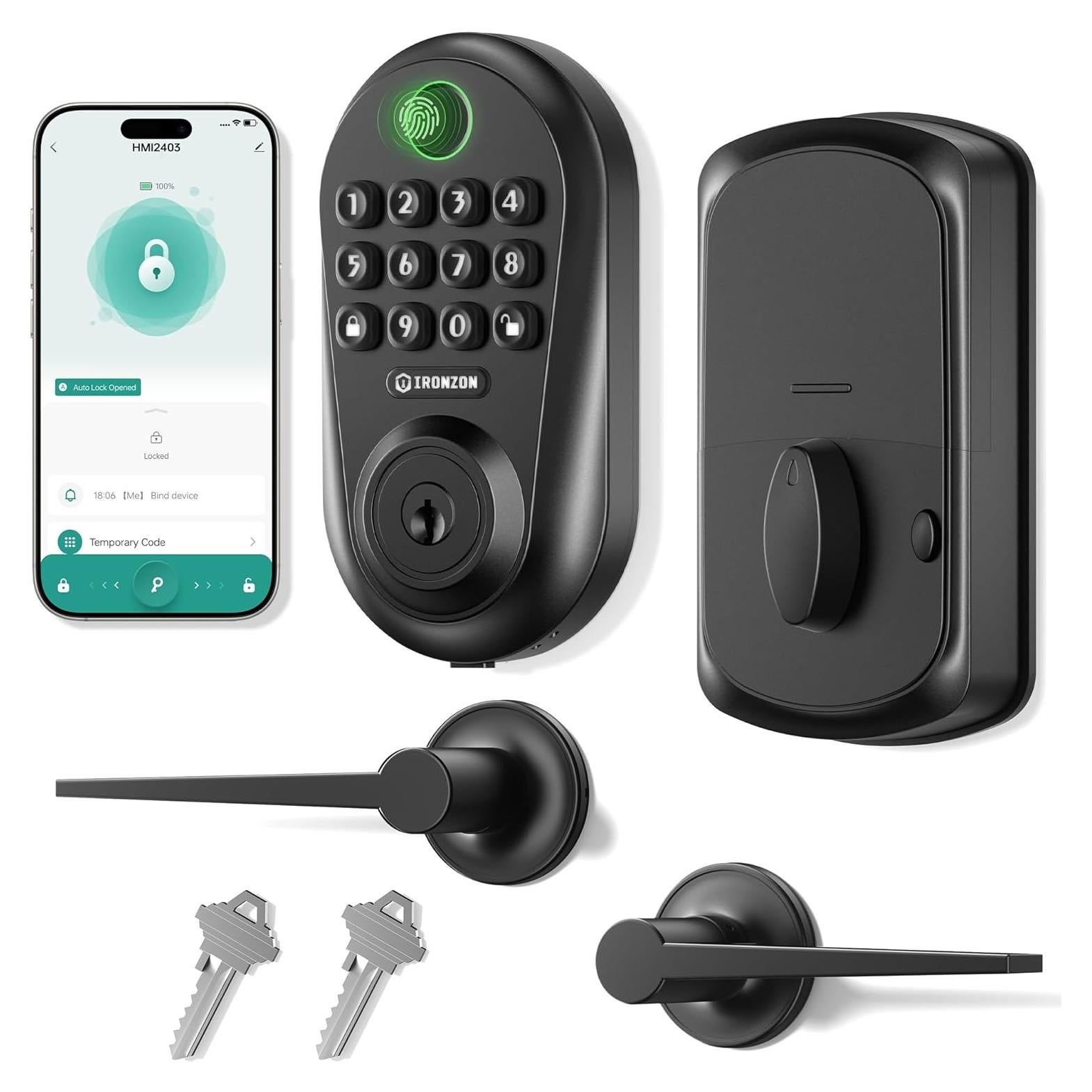 Cerradura Inteligente IRONZON LOC350YBUSIR con Huella Dactilar