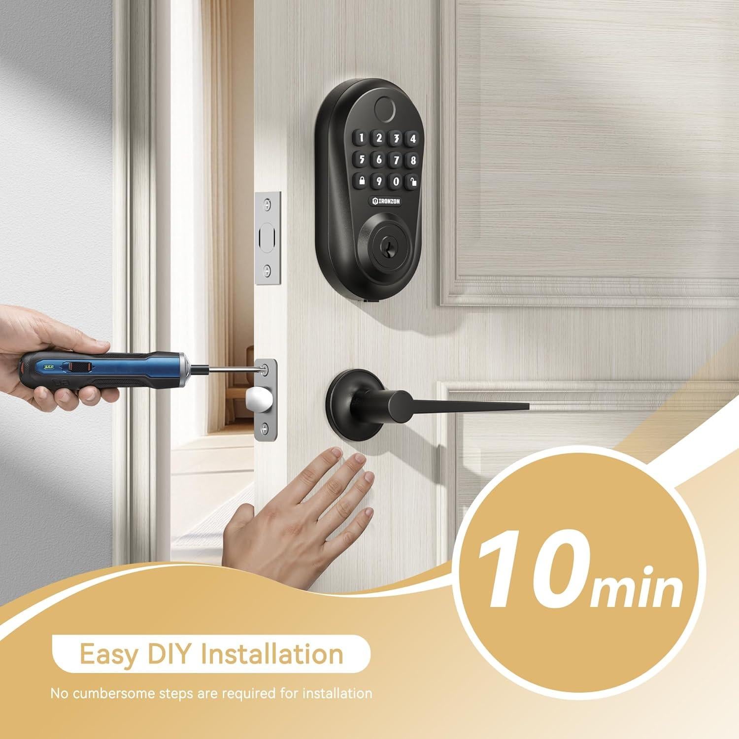 Cerradura Inteligente IRONZON LOC350YBUSIR con Huella Dactilar