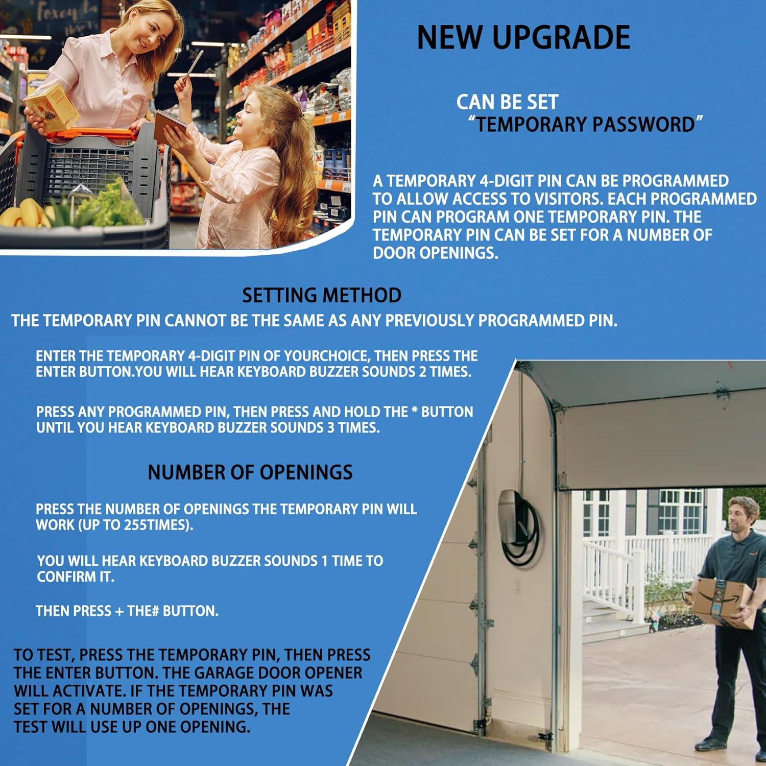 Teclado Inalámbrico BNRSZ 877Max para Puertas de Garaje