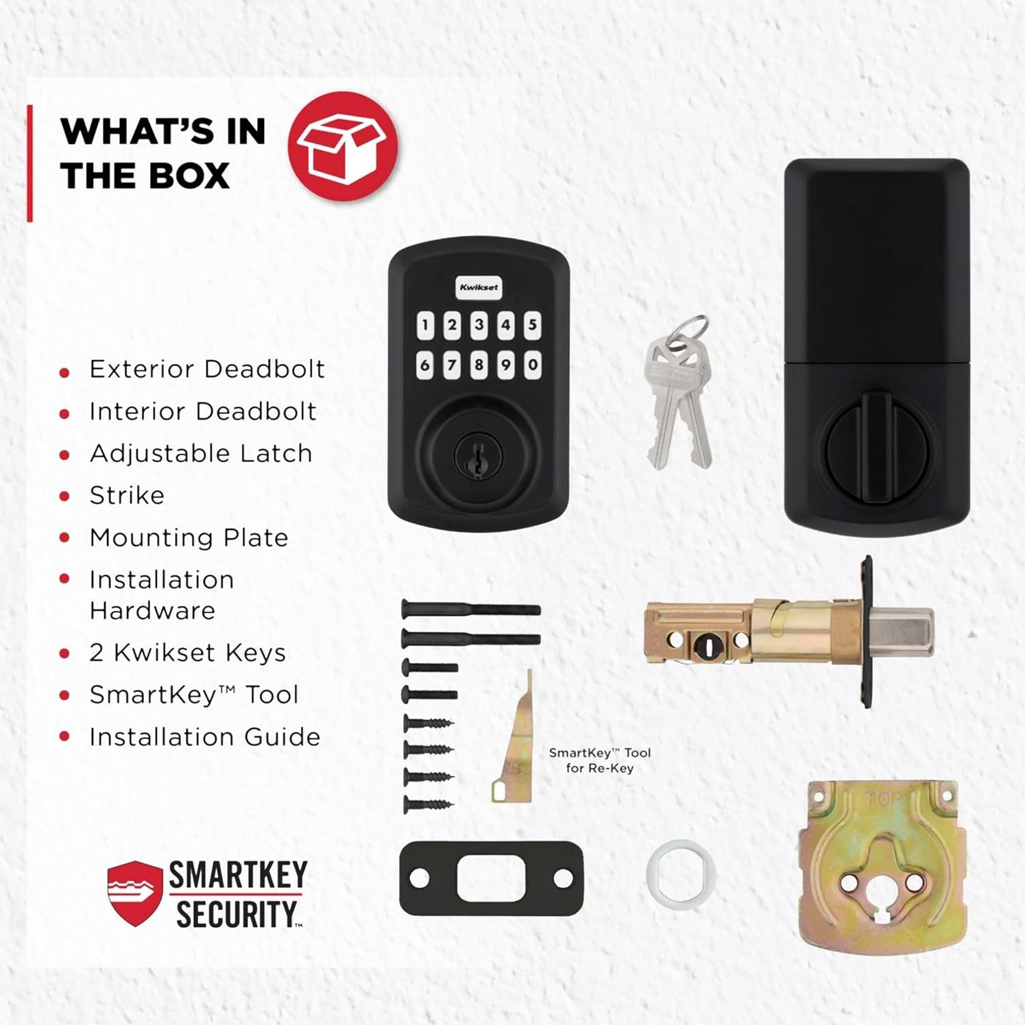 Cerradura Electrónica Kwikset 9250TRS-15S SmartKey Niquel Satinado