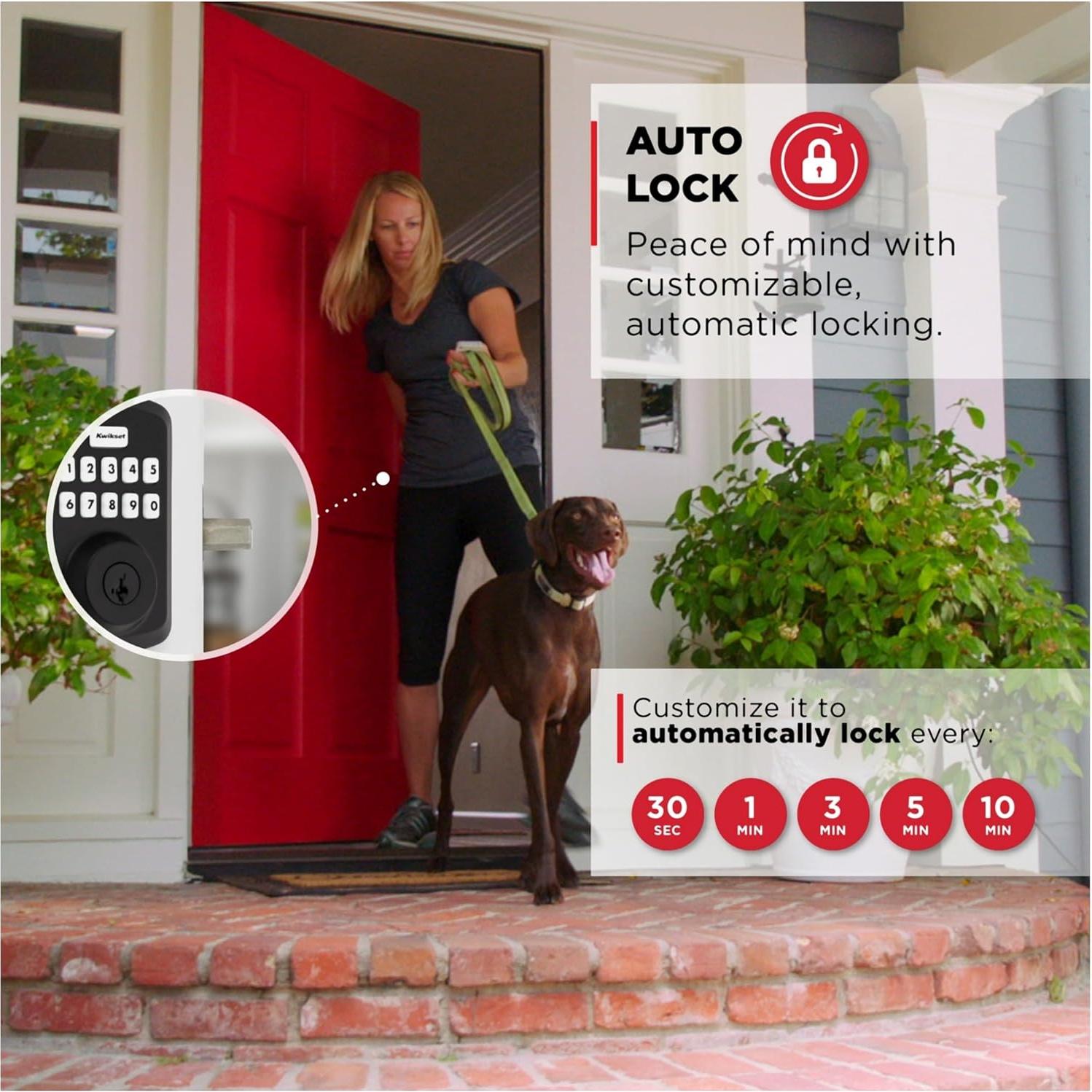 Cerradura Electrónica Kwikset 9250TRS-15S SmartKey Niquel Satinado