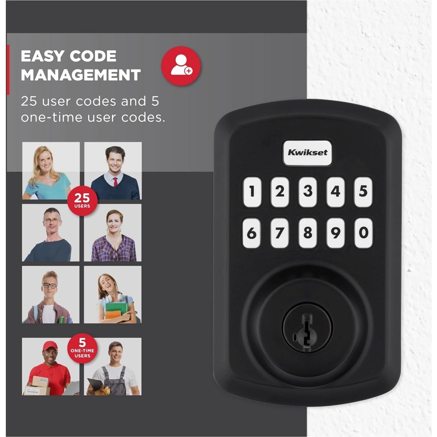 Cerradura Electrónica Kwikset 9250TRS-15S SmartKey Niquel Satinado