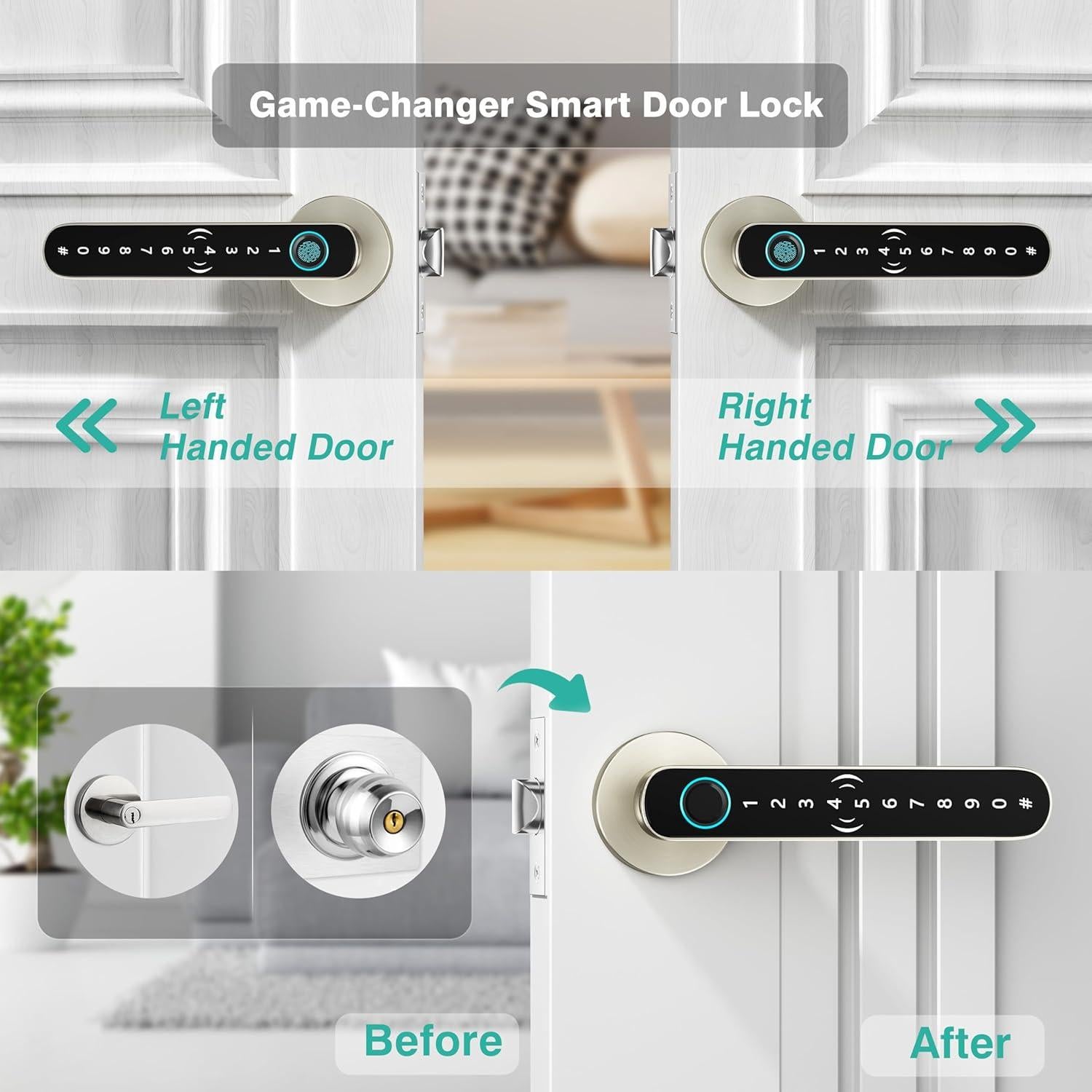 Cerradura Inteligente VANZBON con Huella Dactilar y Código