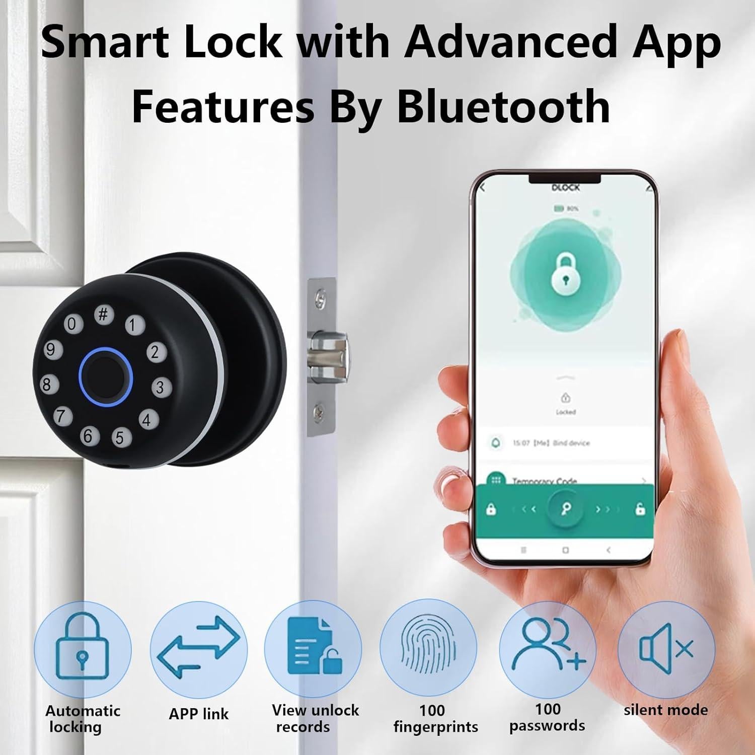 Cerradura Inteligente Zhuofeiya Qxs-01 con Huella Dactilar