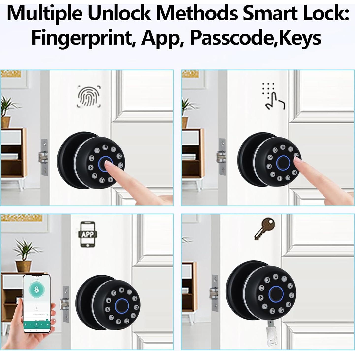 Cerradura Inteligente Zhuofeiya Qxs-01 con Huella Dactilar