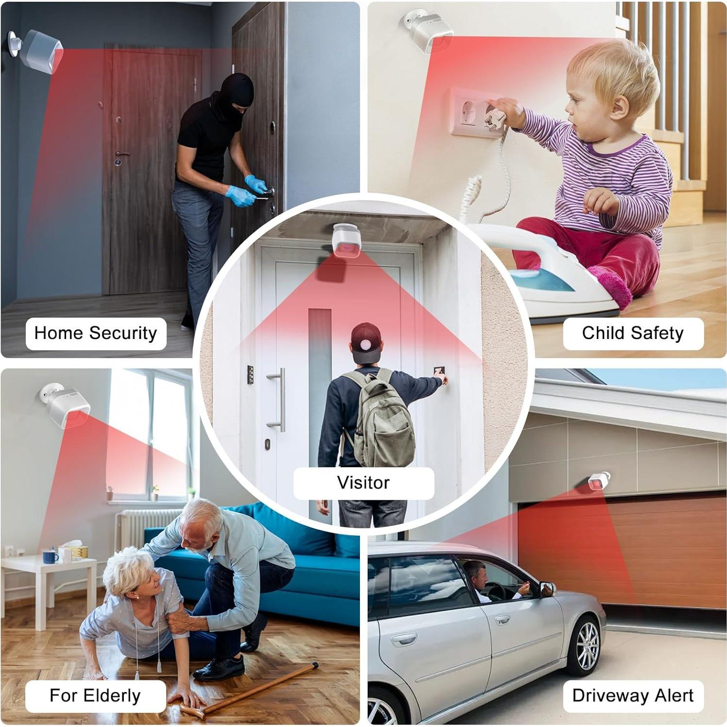 Timbre de puerta COTINSE inalámbrico con sensor de movimiento