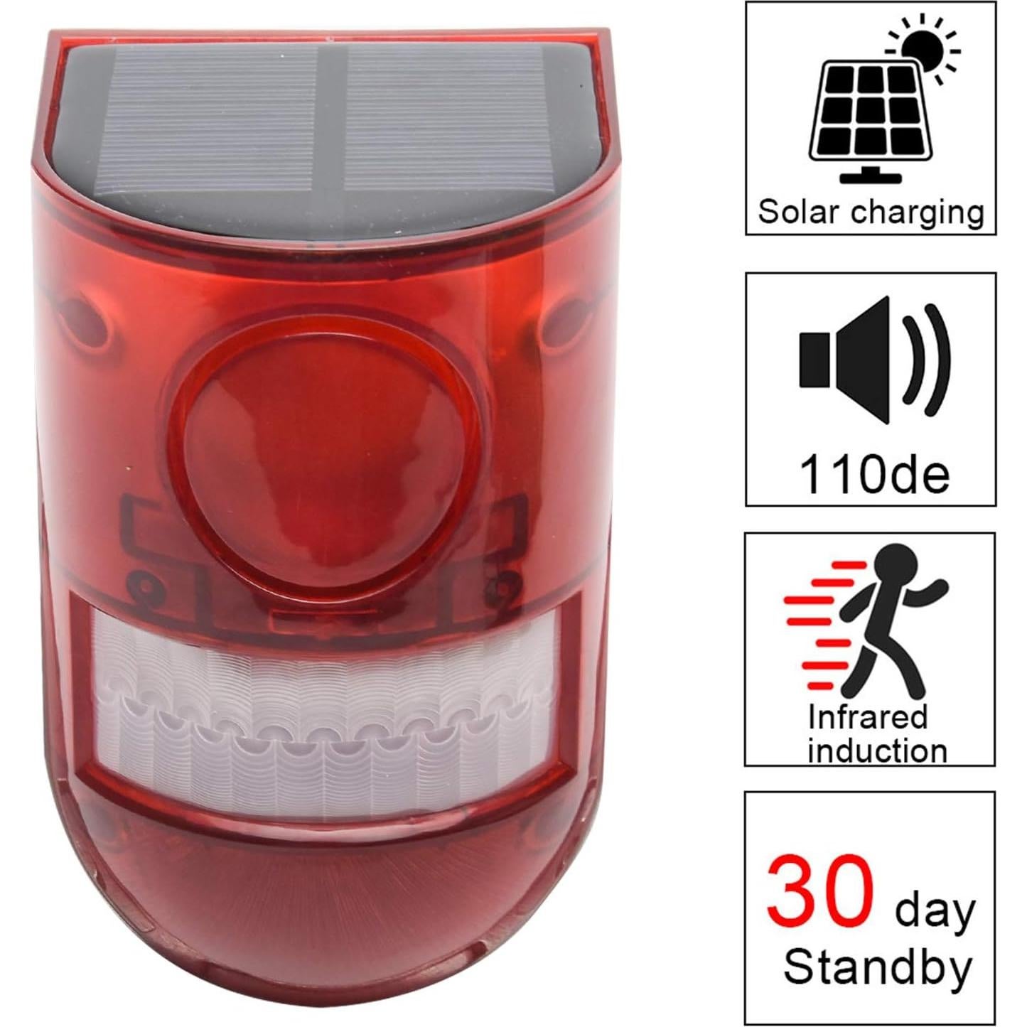 Alarma Solar de Movimiento TLPCRKI IP65 110dB 2Pack LED