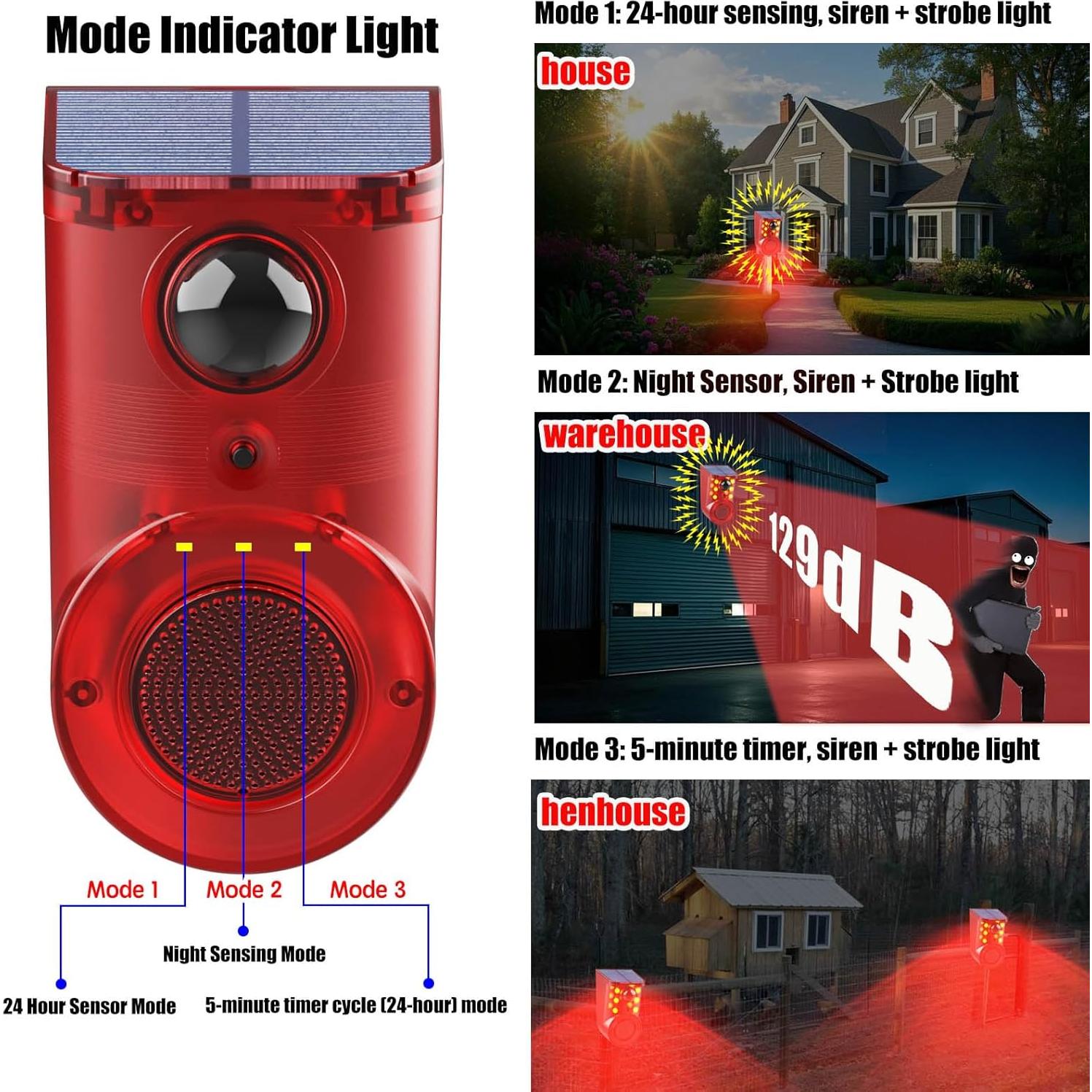 Alarma Solar con Sensor de Movimiento SENKEFEI K11 110dB