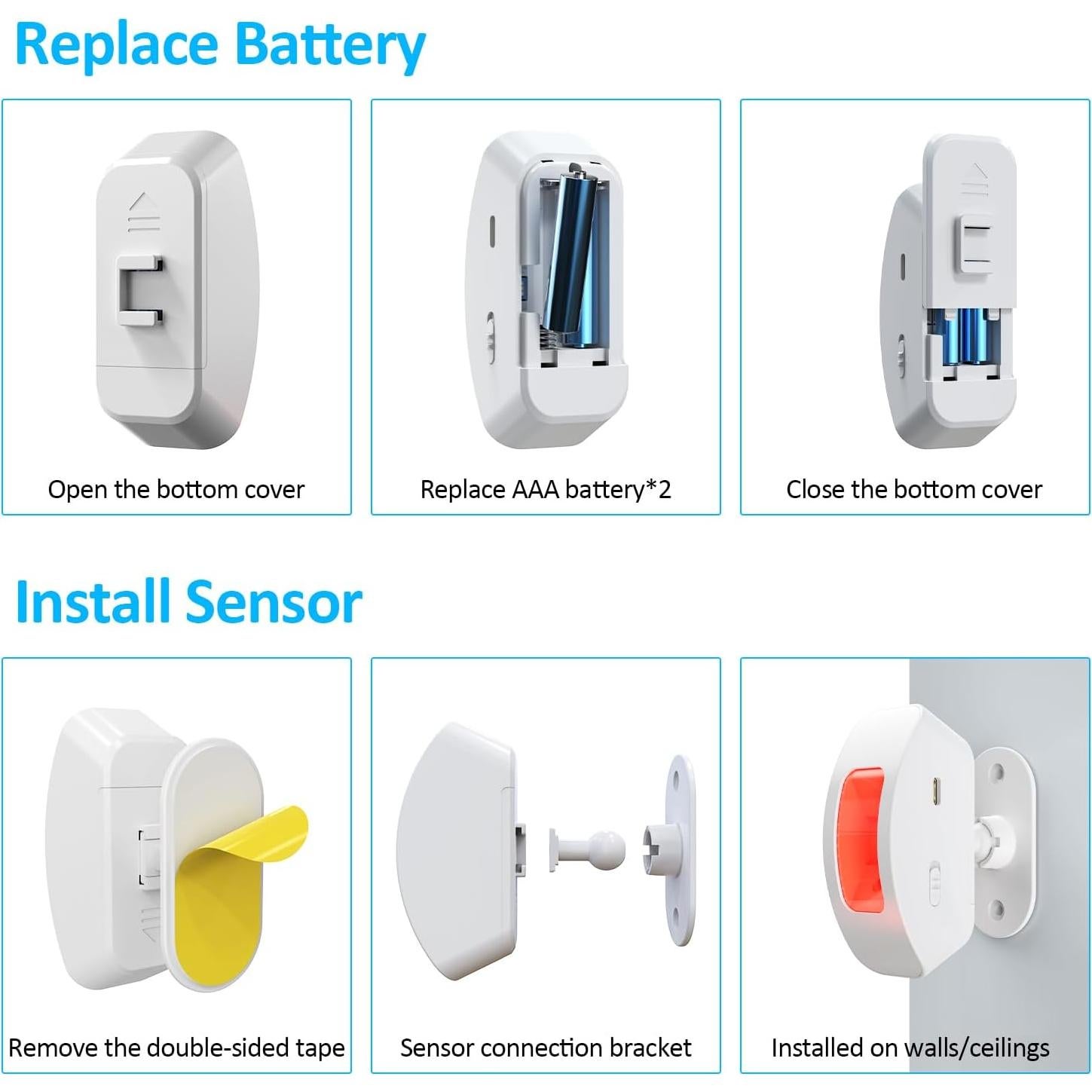 Alarma Inalámbrica de Movimiento AMHEY DW5375 - 35 Tonos, 500 Pies